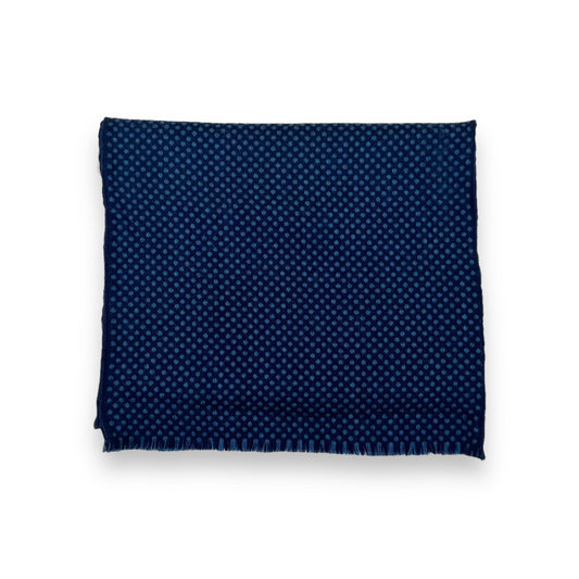 THOM SWEENEY WOOL / SILK REVERSIBLE SCARF NAVY