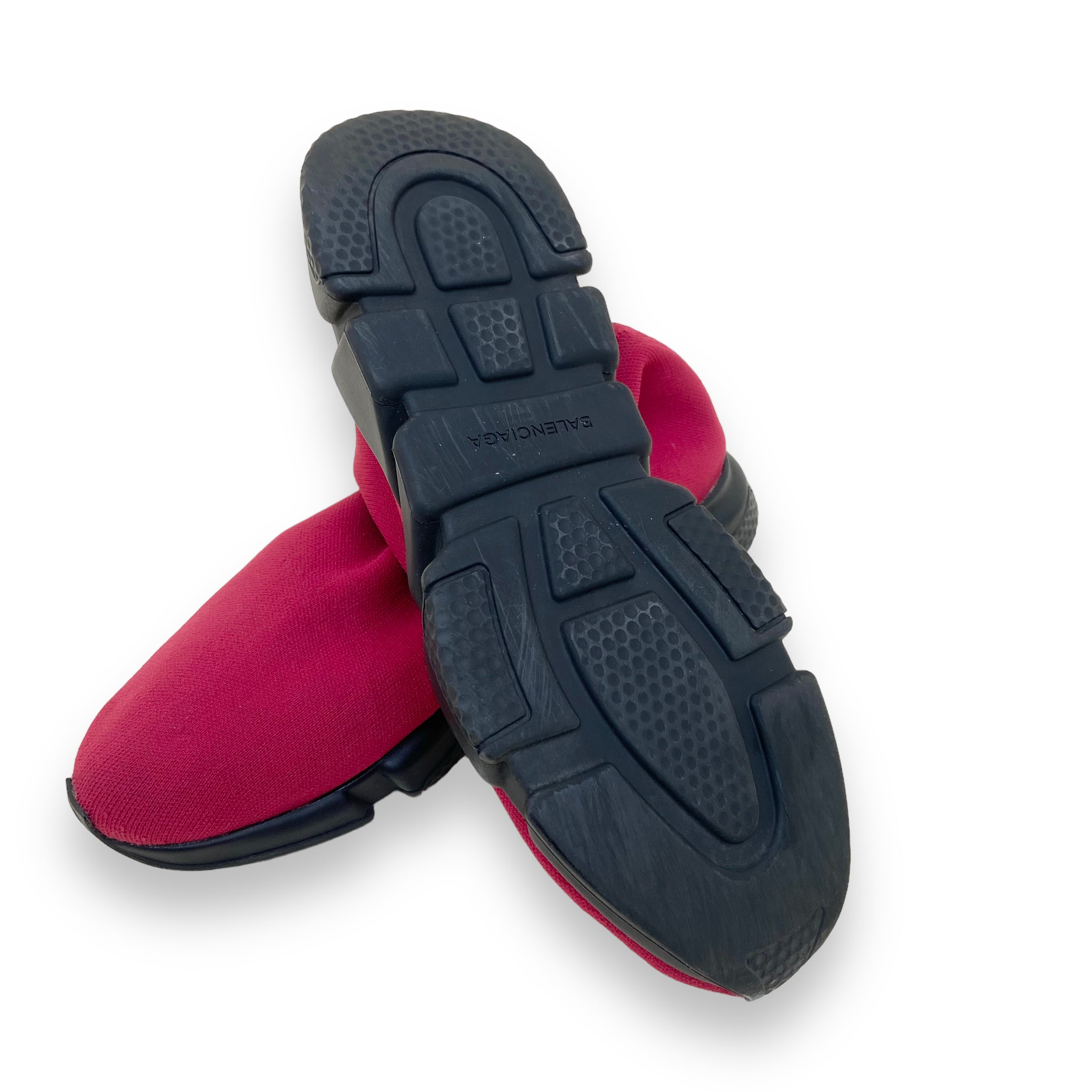 BALENCIAGA SPEED RUNNER SNEAKERS BURGUNDY UK10.5