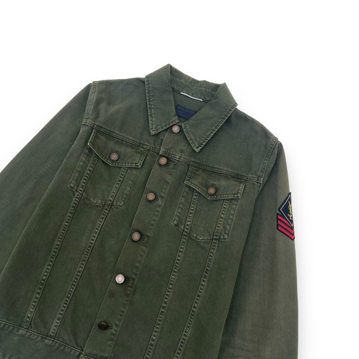 SAINT LAURENT DENIM JACKET KHAKI XS
