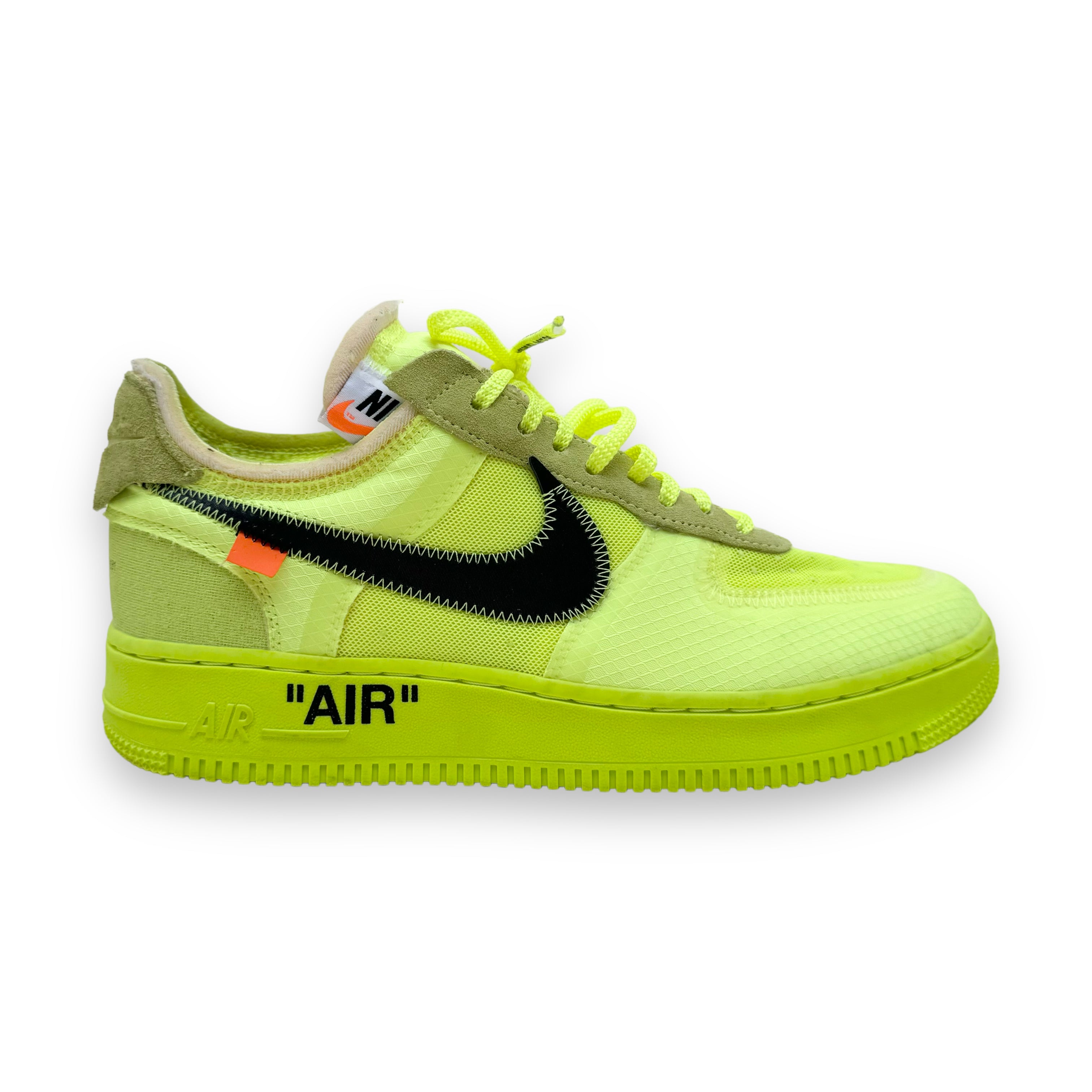 NIKE AIRFORCE 1 LOW X OFF-WHITE SNEAKERS VOLT UK8.5