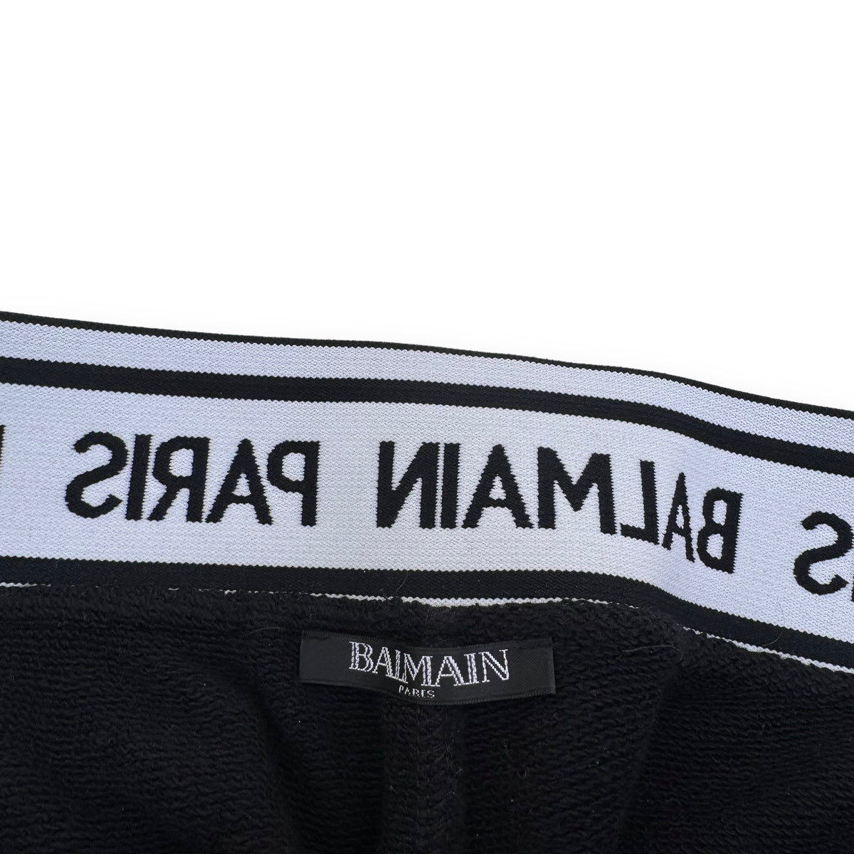 BALMAIN EMBOSSED LOGO SWEATPANTS BLACK XL