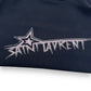 SAINT LAURENT STAR LOGO COTTON HOODIE BLACK XS