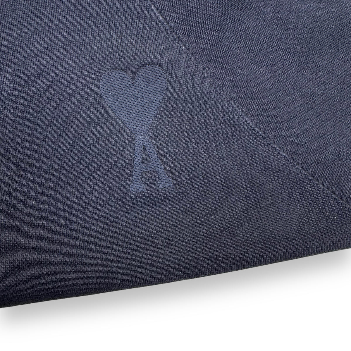 AMI PARIS COTTON LOGO PATCH HOODIE BLACK S