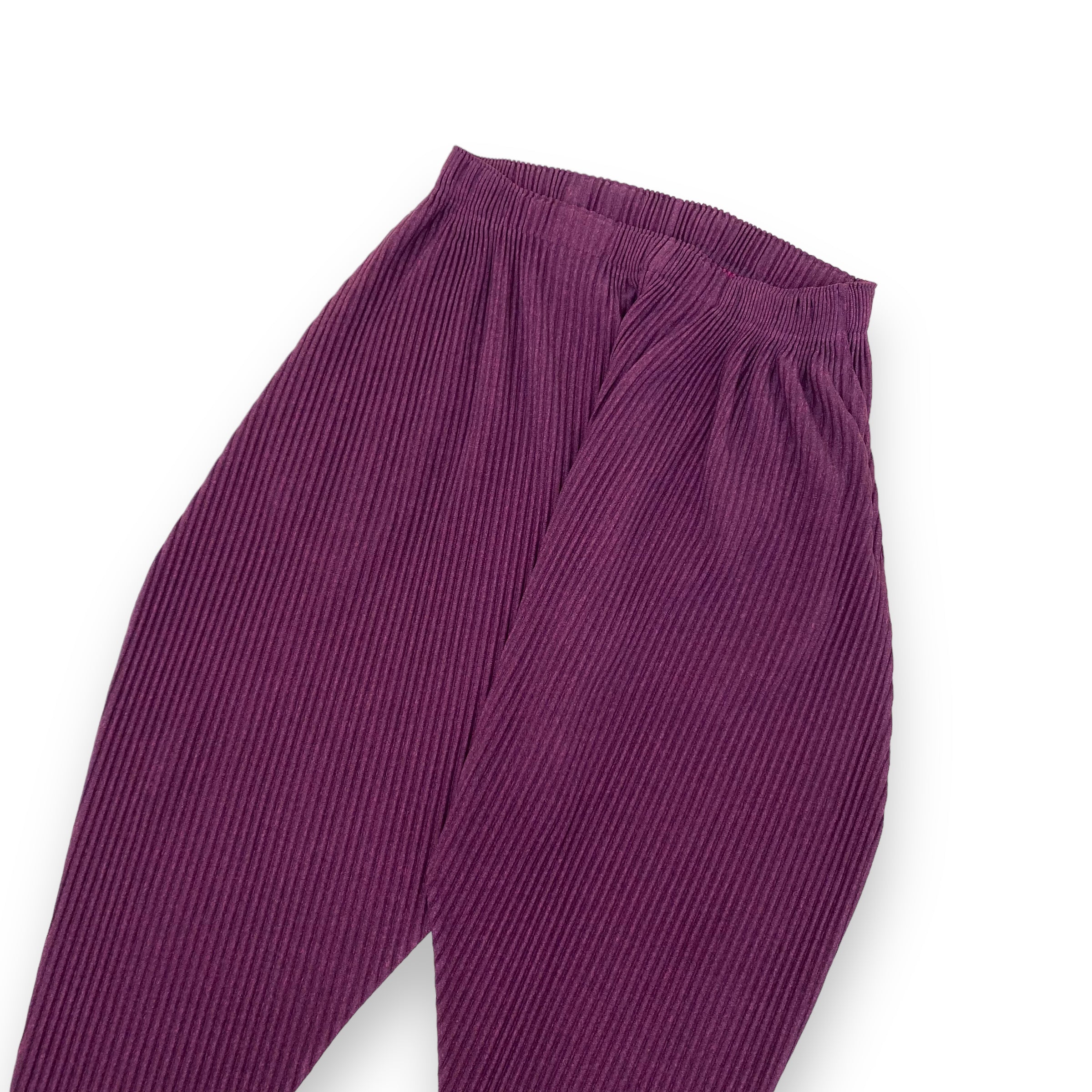 ISSEY MIYAKE HOMME PLISSÉ TECHNICAL BAGGY TROUSERS PURPLE L