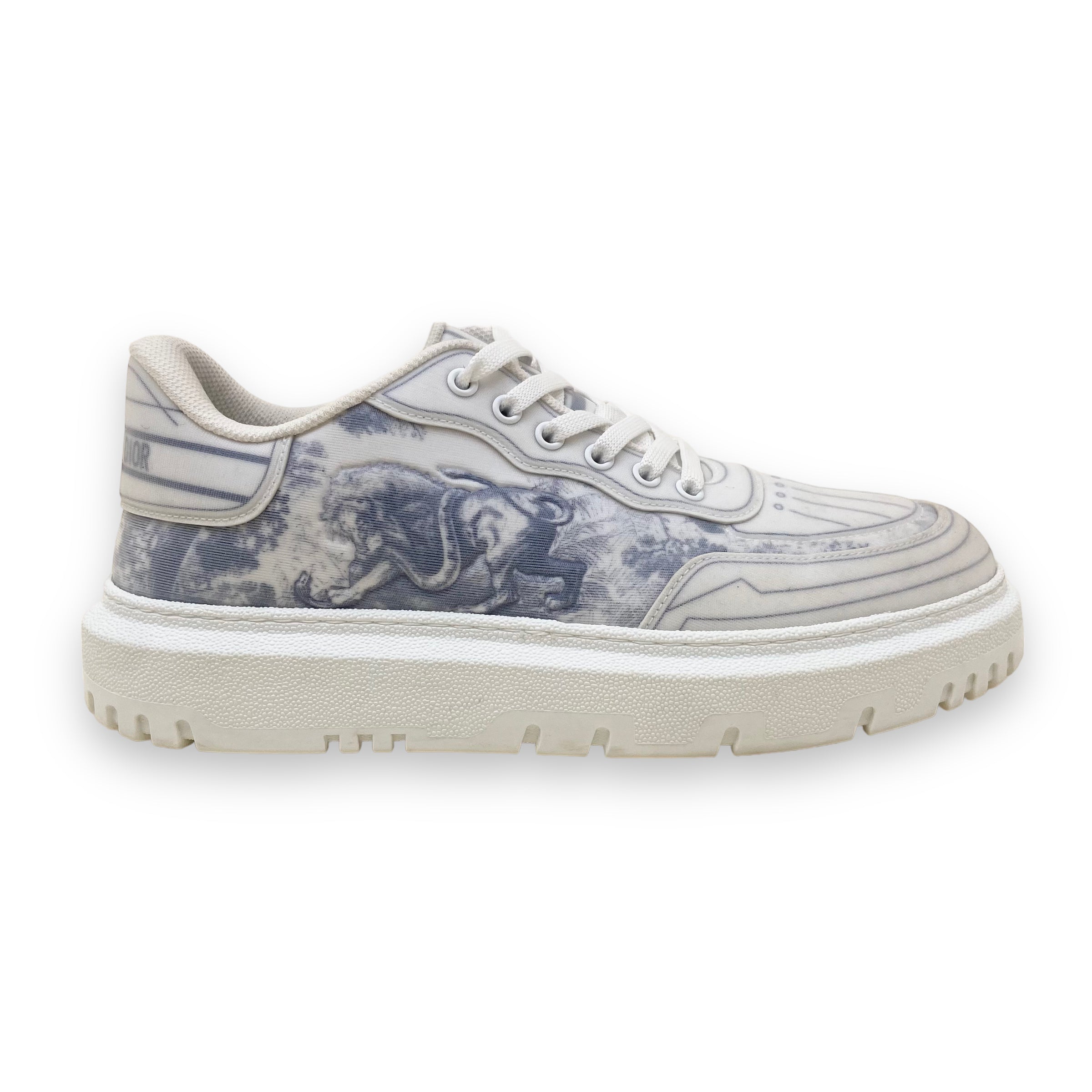 CHRISTIAN DIOR LOW TOP TIGER MESH SNEAKERS WHITE UK8