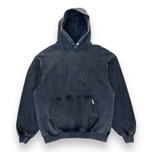 REPRESENT HOODIE WASHED GREY M