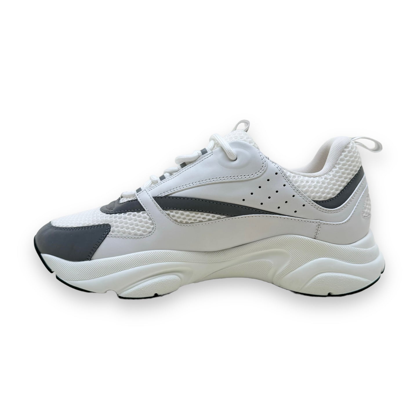 DIOR B22 TECHNICAL MESH / CALFSKIN SNEAKERS WHITE UK12