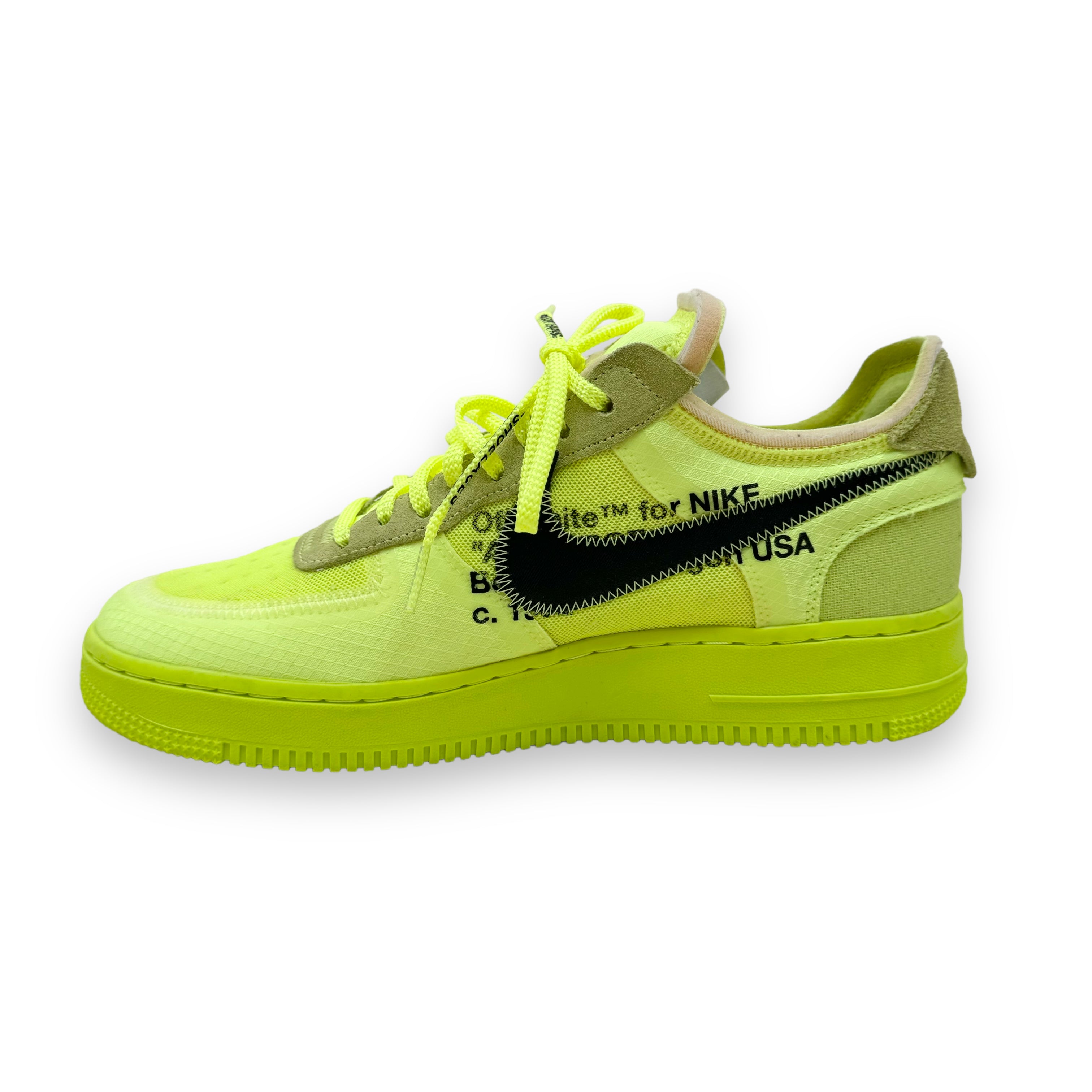 NIKE AIRFORCE 1 LOW X OFF-WHITE SNEAKERS VOLT UK8.5