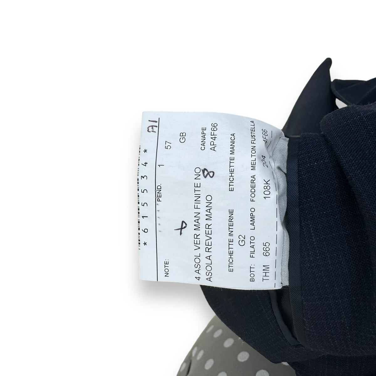 THOM SWEENEY DOUBLE BREASTED BESPOKE LONG JACKET NAVY XS