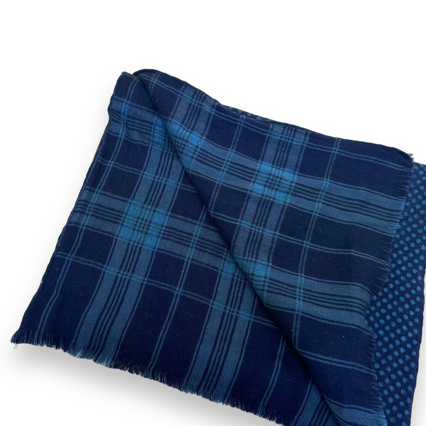 THOM SWEENEY WOOL / SILK REVERSIBLE SCARF NAVY