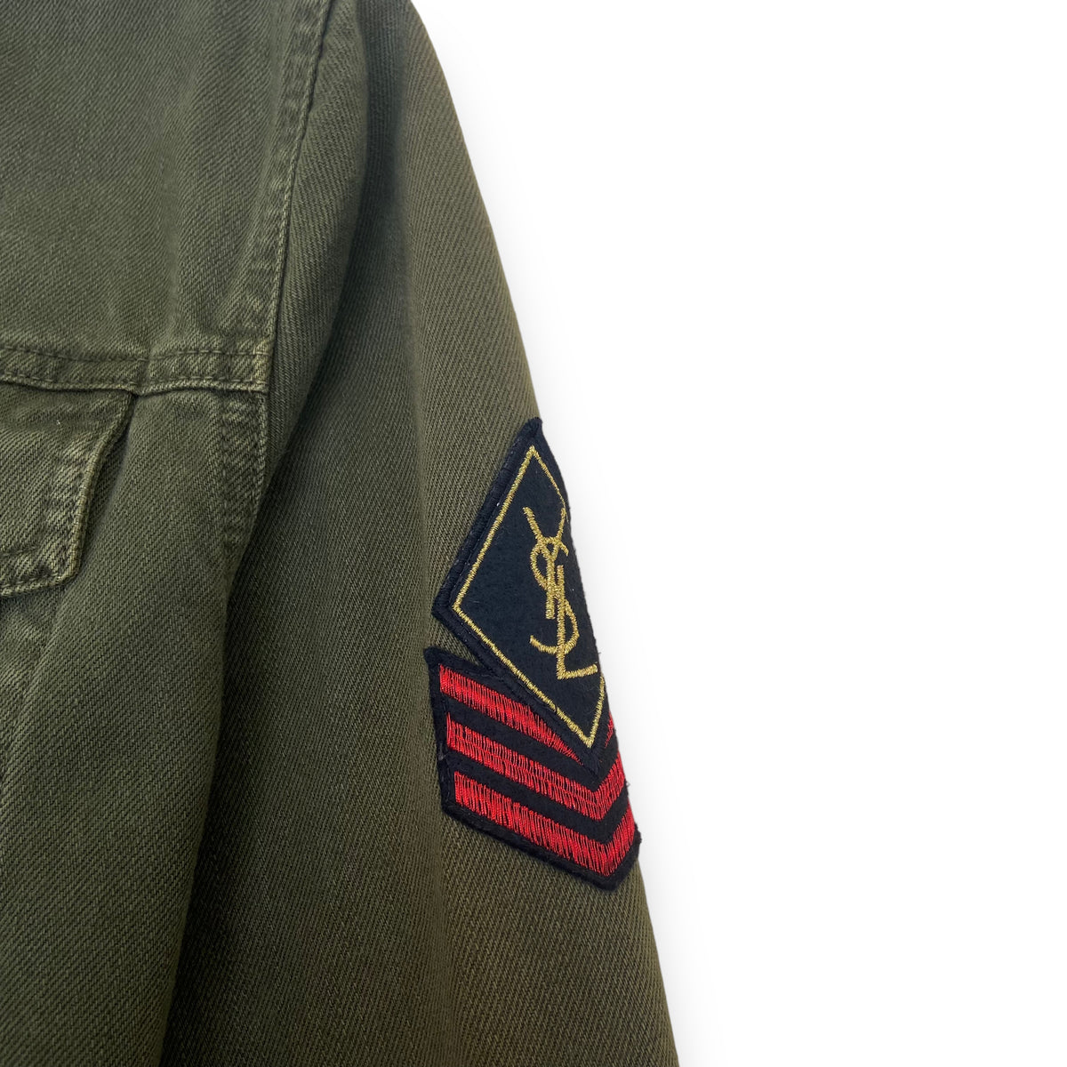 SAINT LAURENT DENIM JACKET KHAKI XS