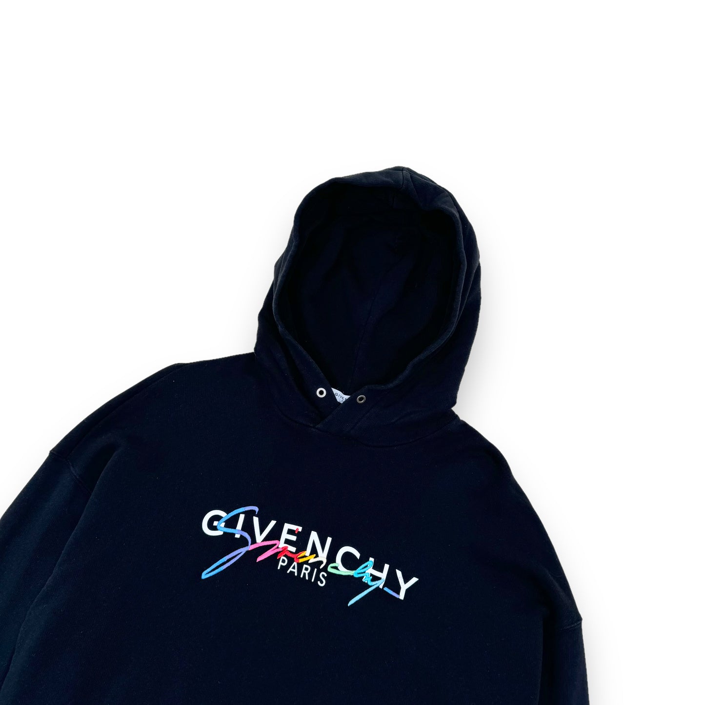 GIVENCHY LOGO HOODIE BLACK L