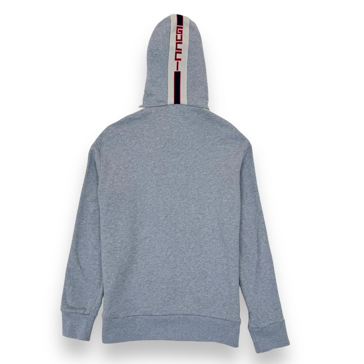 GUCCI TIGER TAPE HOODIE GREY L