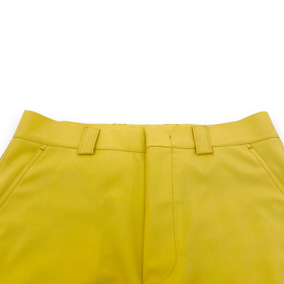 ZEGNA PANELLED WOOL TROUSERS YELLOW XL