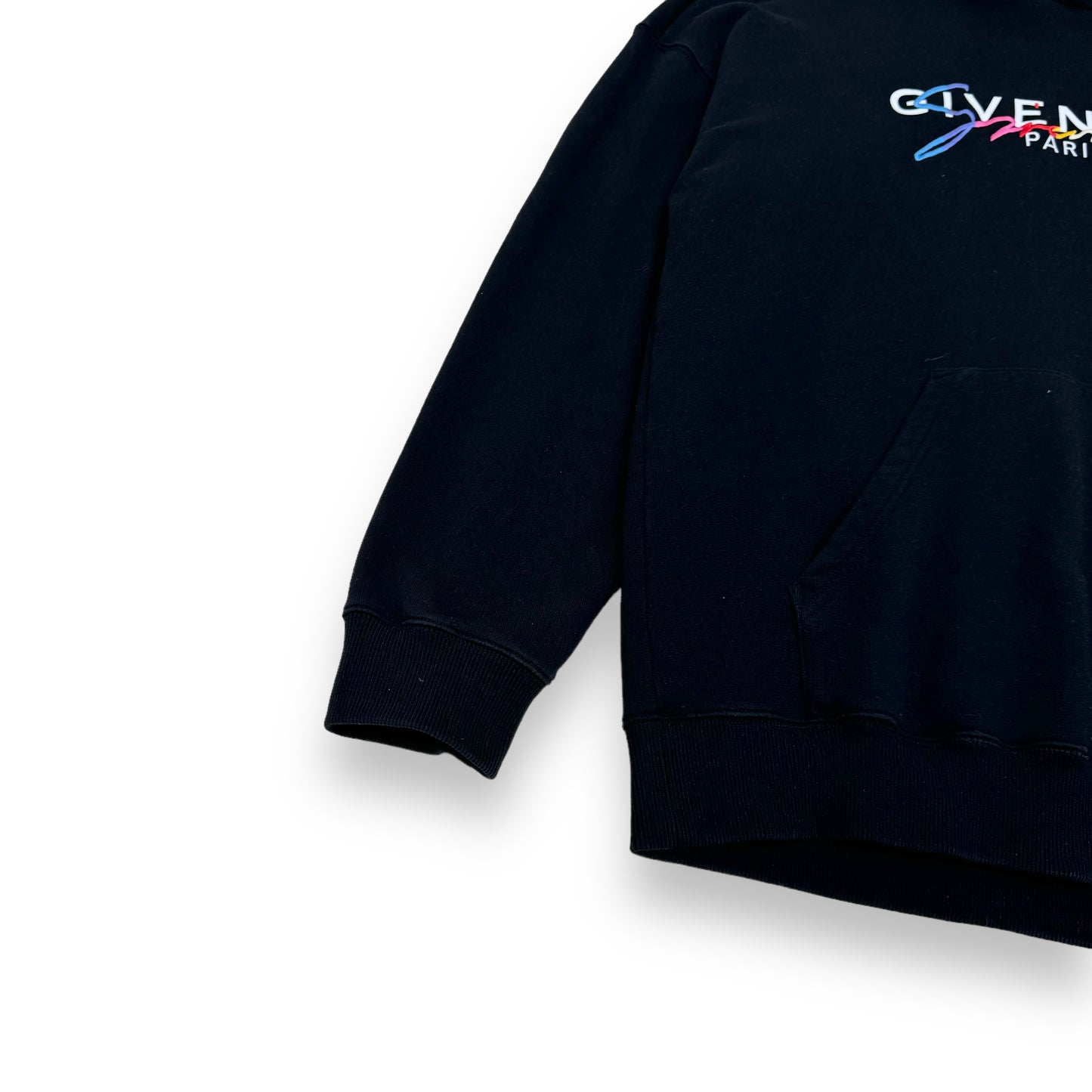 GIVENCHY LOGO HOODIE BLACK L