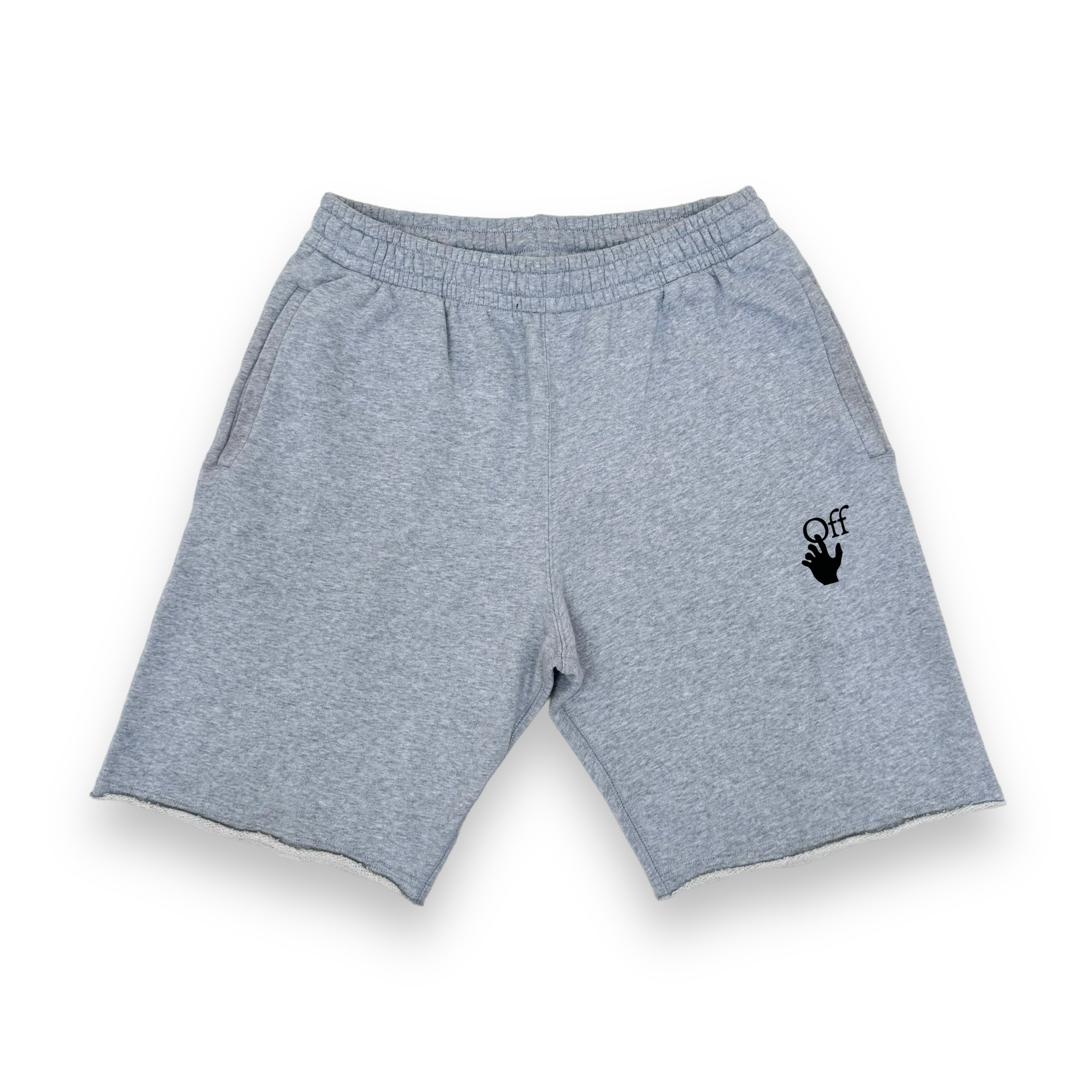 OFF-WHITE MARKER SWEAT SHORTS GREY M