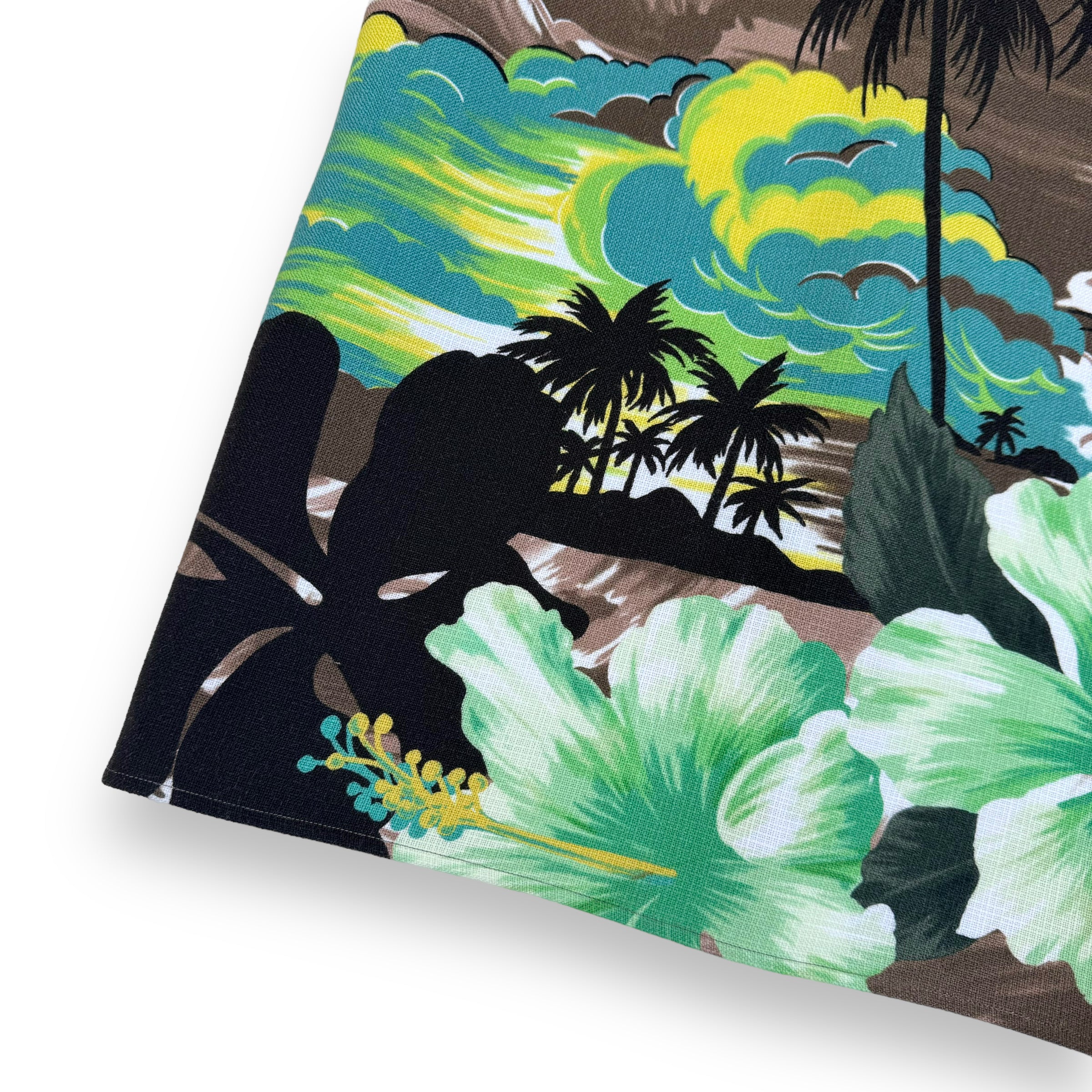 GUCCI LOVE PARADISE VISCOSE PALM TREE SHIRT GREEN M