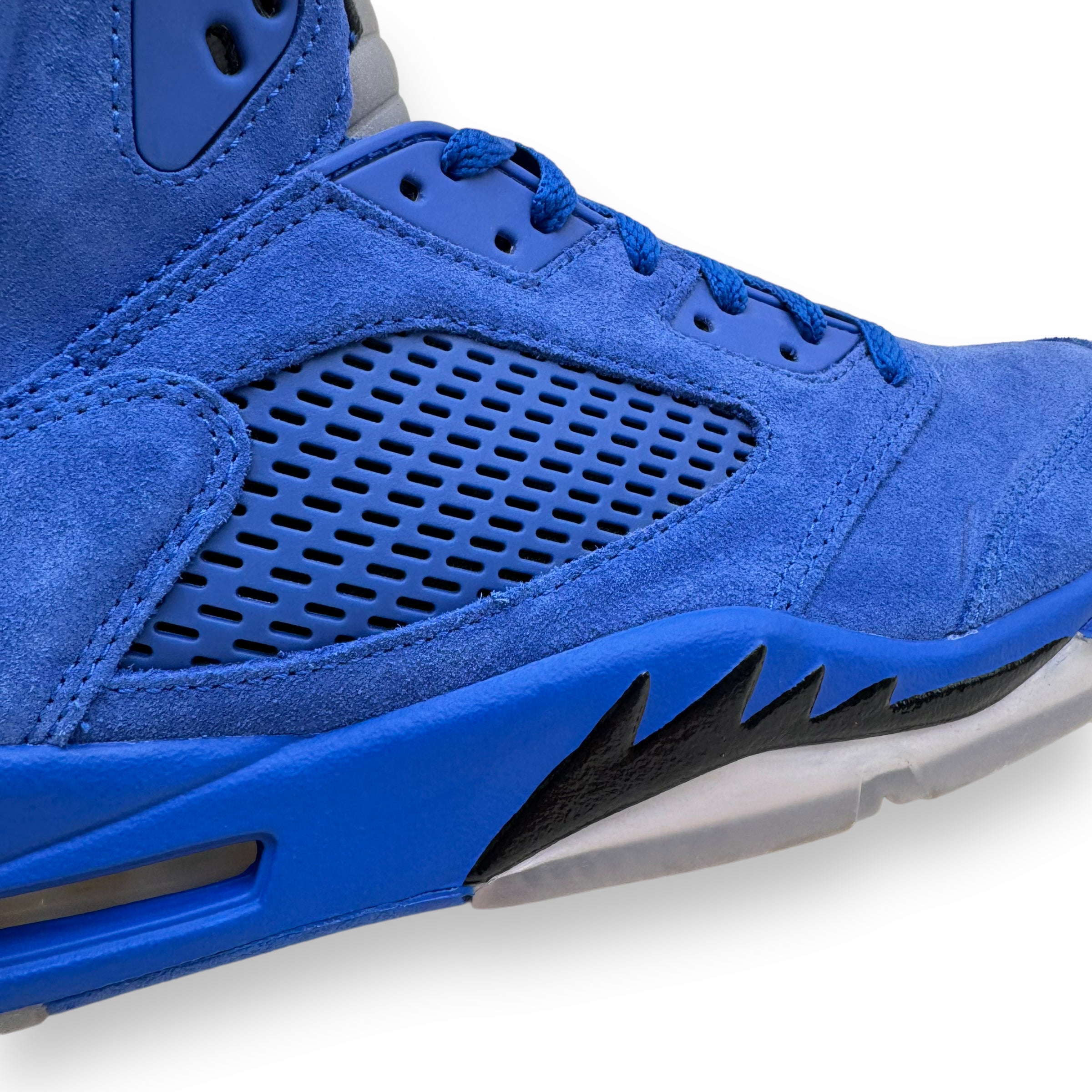 AIR JORDAN 5 RETRO SUEDE SNEAKERS BLUE UK11