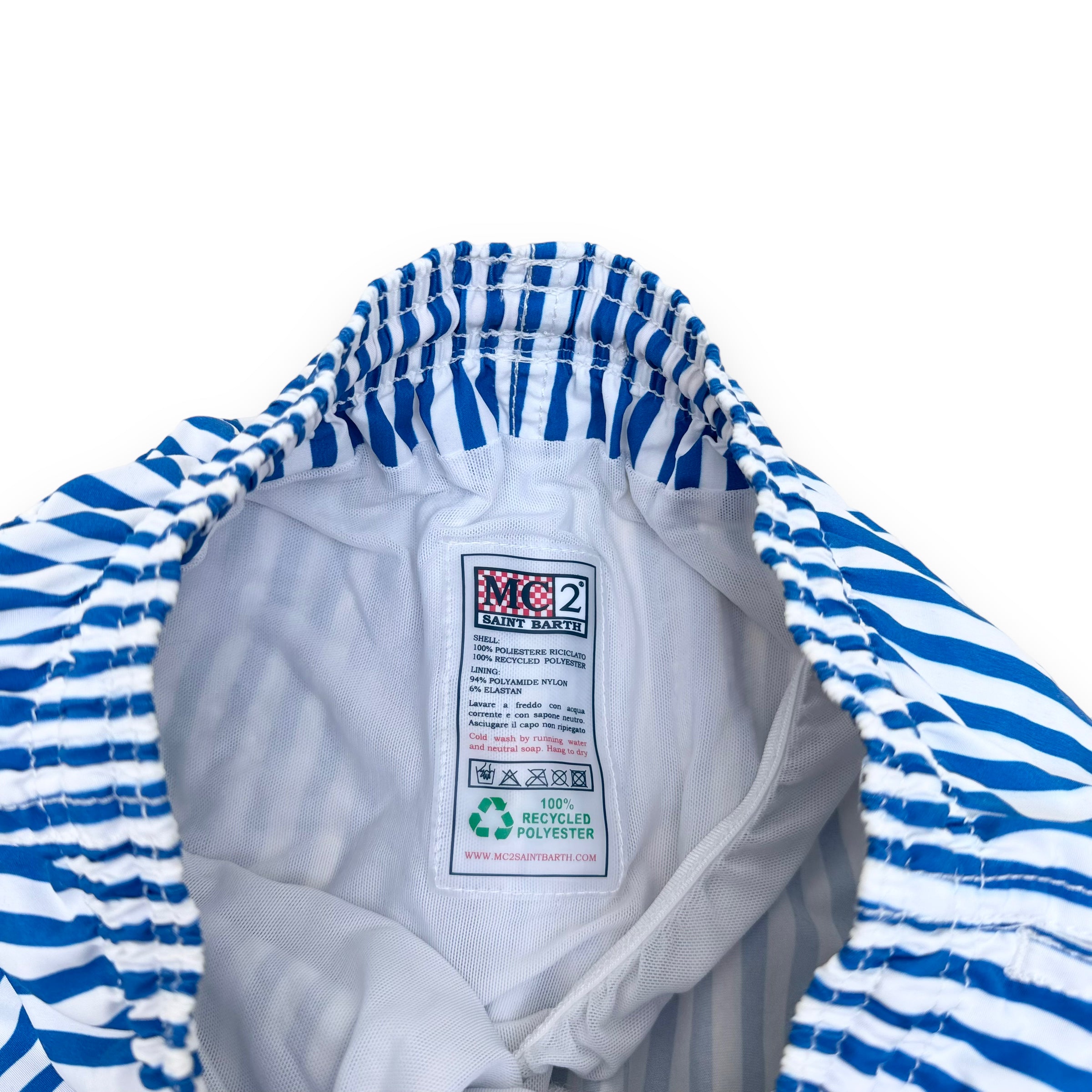 MC2 SAINT BARTHS STRIPED SWIM SHORTS BLUE AGE6