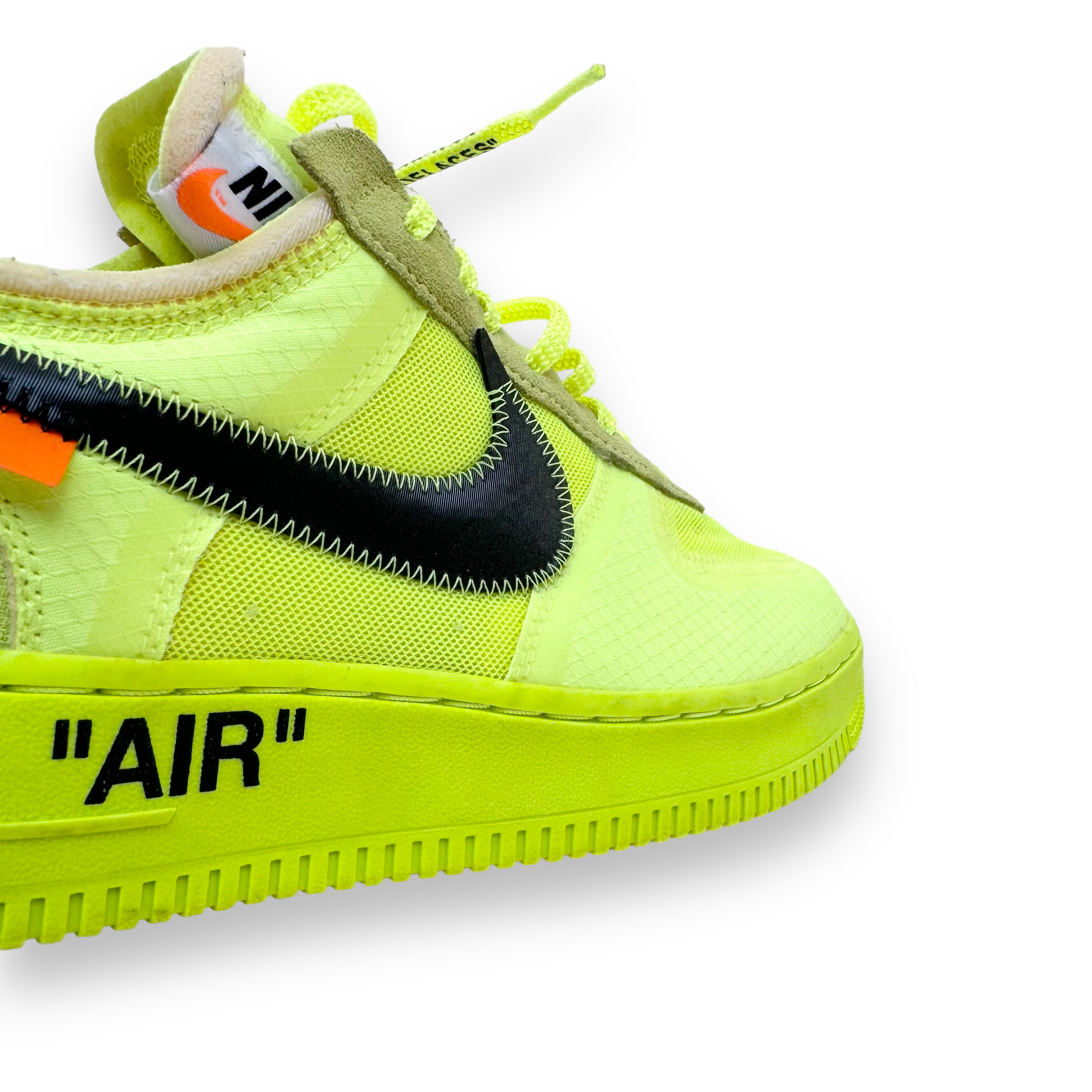 NIKE AIRFORCE 1 LOW X OFF-WHITE SNEAKERS VOLT UK8.5