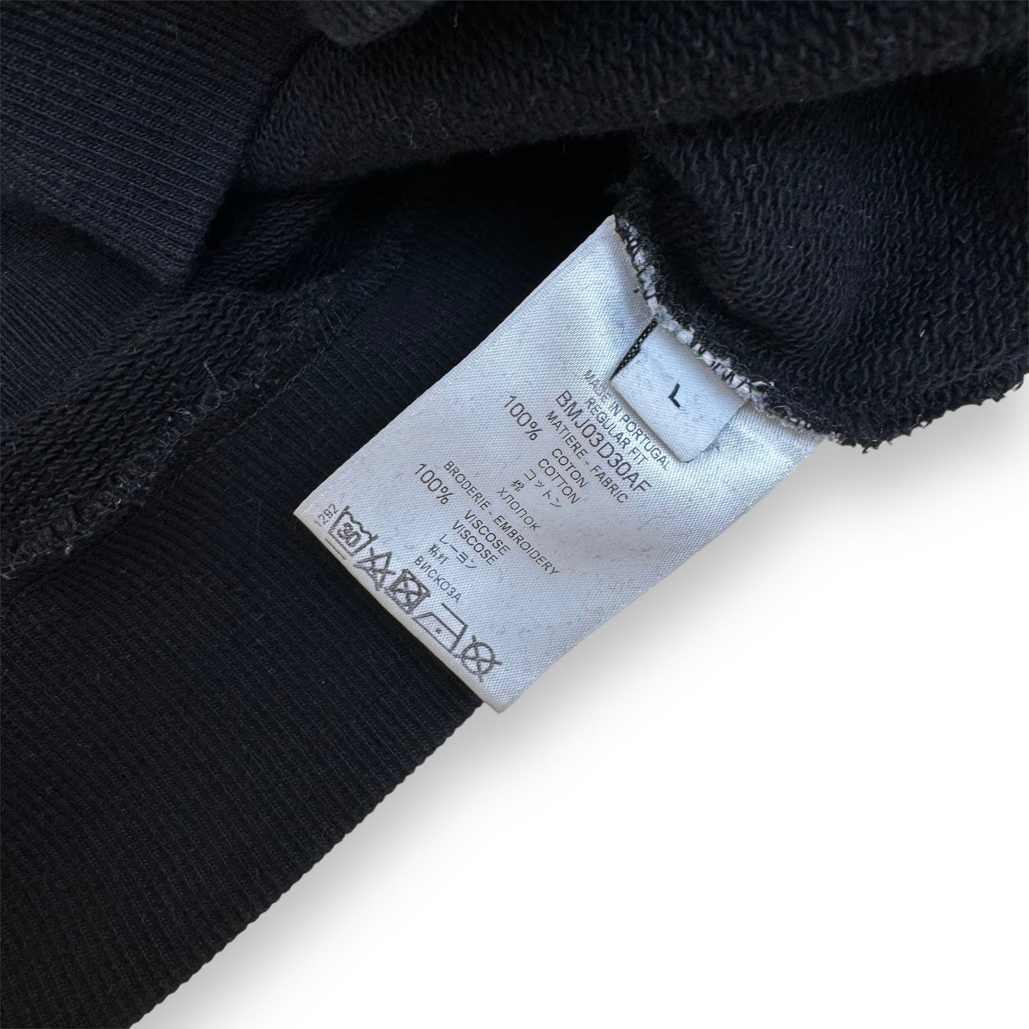 GIVENCHY LOGO HOODIE BLACK L