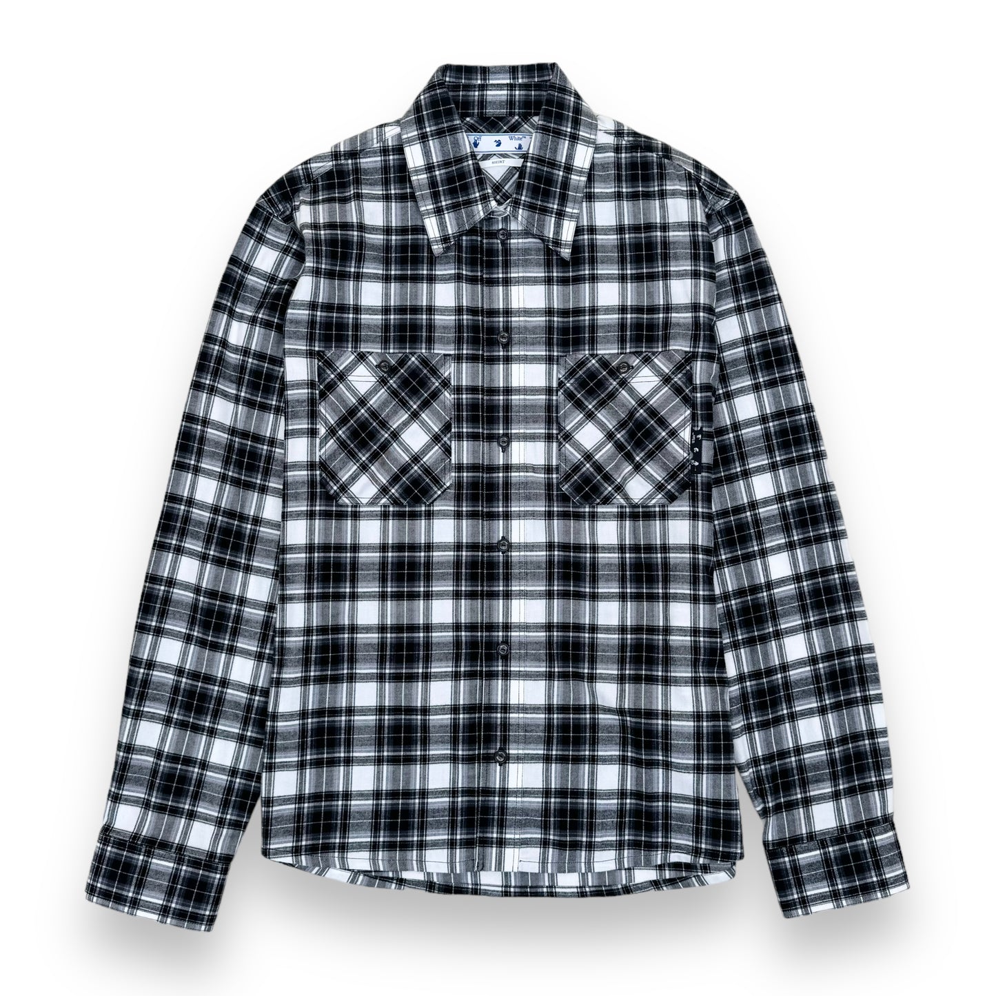 OFF-WHITE CHECKED ARROW FLANNEL SHIRT BLACK / WHITE L