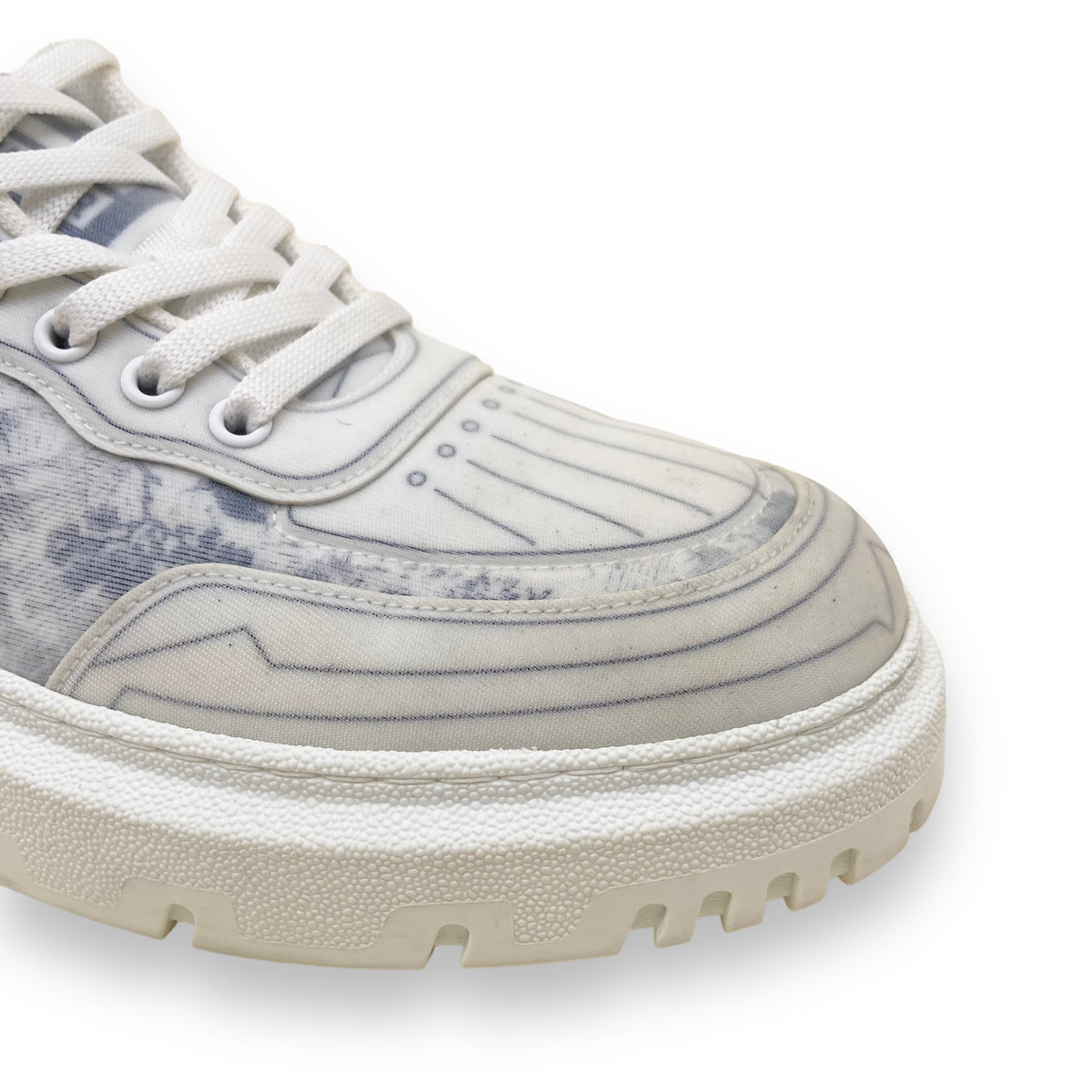 CHRISTIAN DIOR LOW TOP TIGER MESH SNEAKERS WHITE UK8