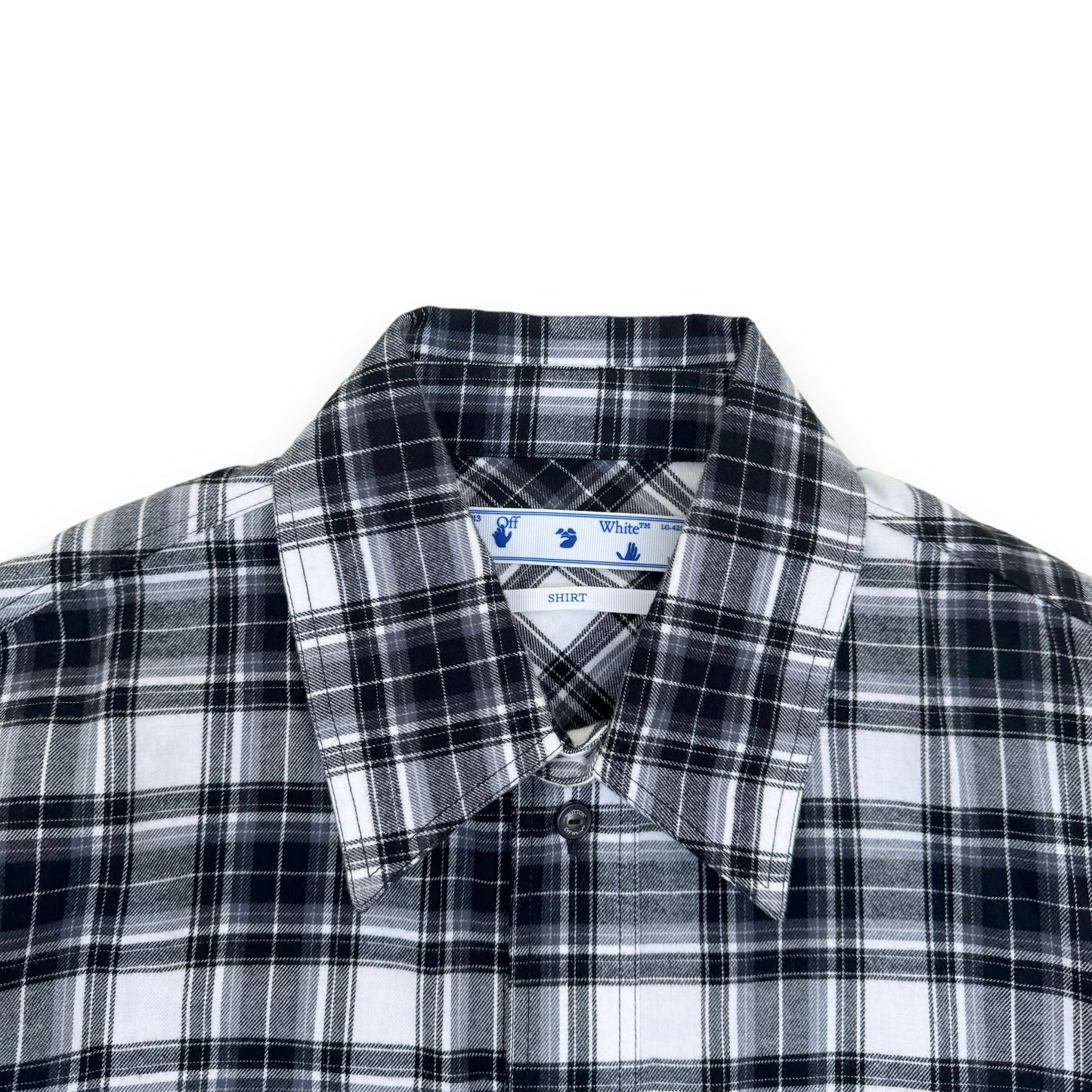 OFF-WHITE CHECKED ARROW FLANNEL SHIRT BLACK / WHITE L