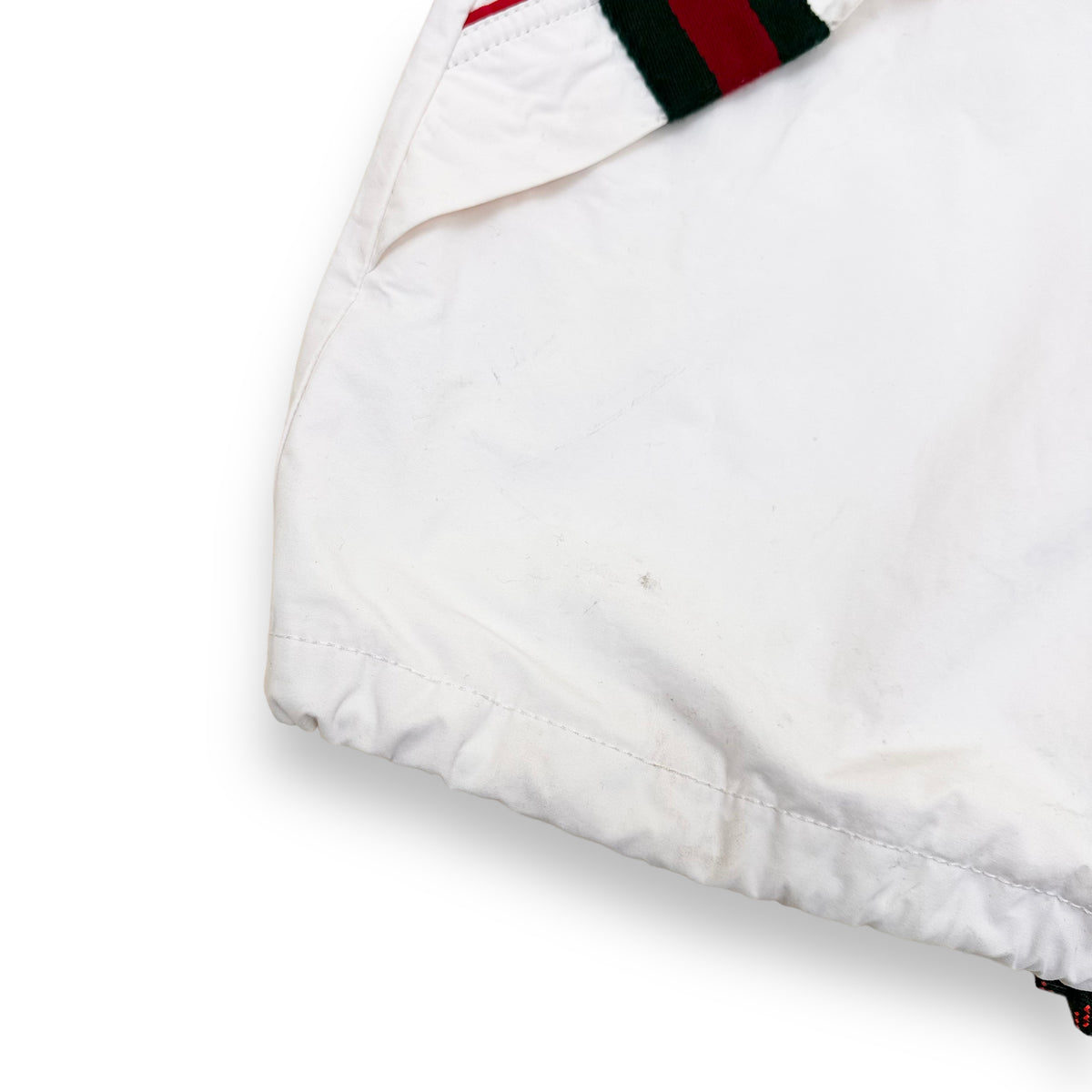 GUCCI COTTON CANVAS WINDBREAKER JACKET WHITE S