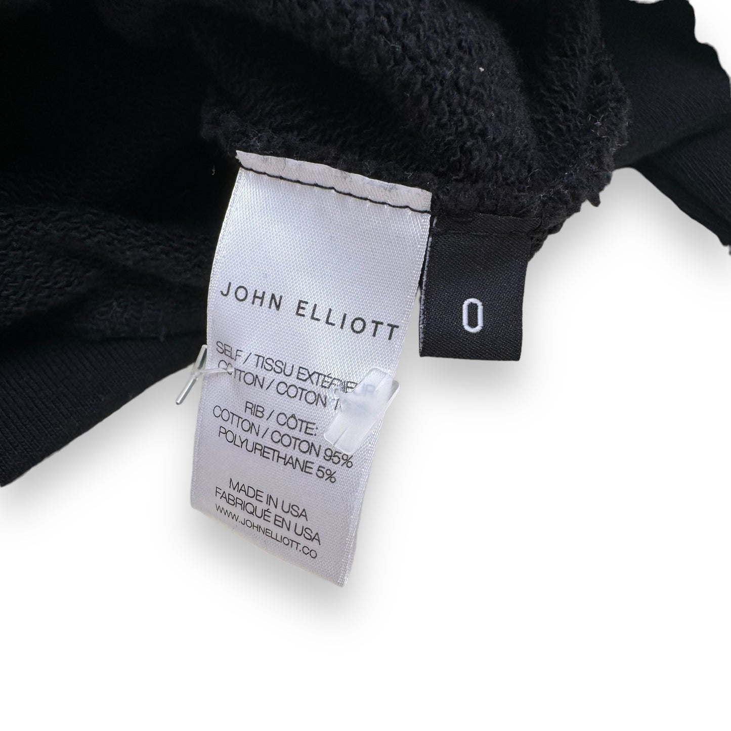 JOHN ELLIOT LOOPBACK COTTON-JERSEY HOODIE BLACK XS