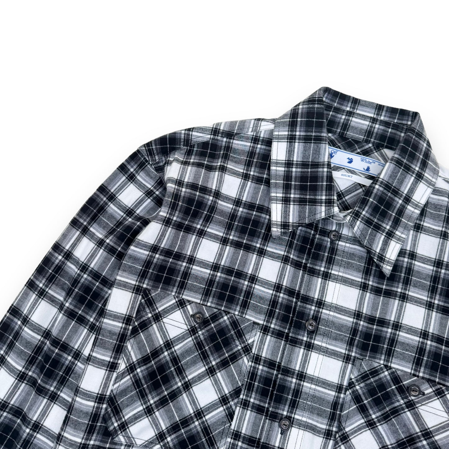 OFF-WHITE CHECKED ARROW FLANNEL SHIRT BLACK / WHITE L