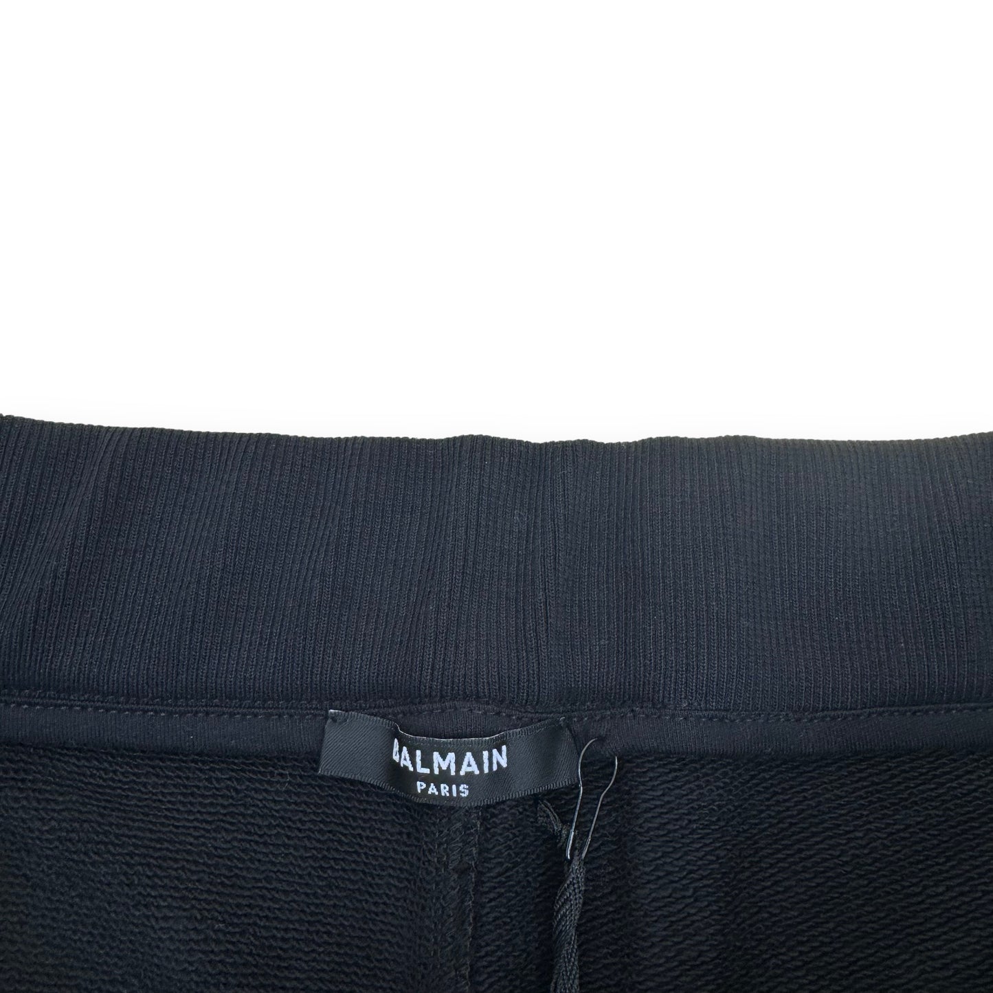 BALMAIN EMBOSSED LOGO SWEAT SHORTS BLACK XL
