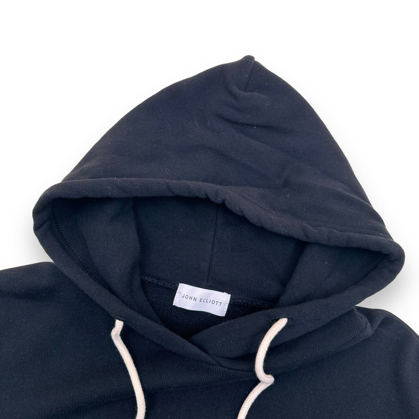 JOHN ELLIOT LOOPBACK COTTON-JERSEY HOODIE BLACK XS