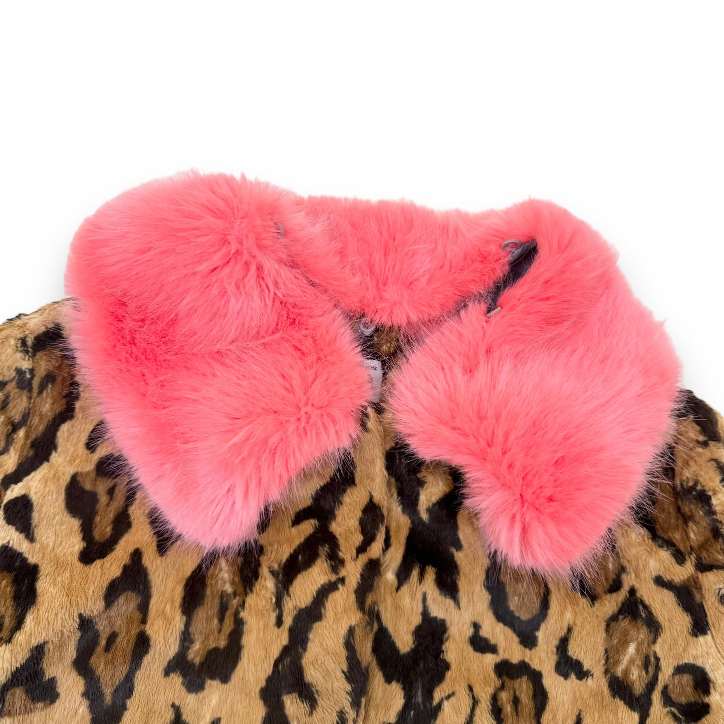 SHRIMPS PAPA PUSS FAUX FUR COAT PINK / BROWN S