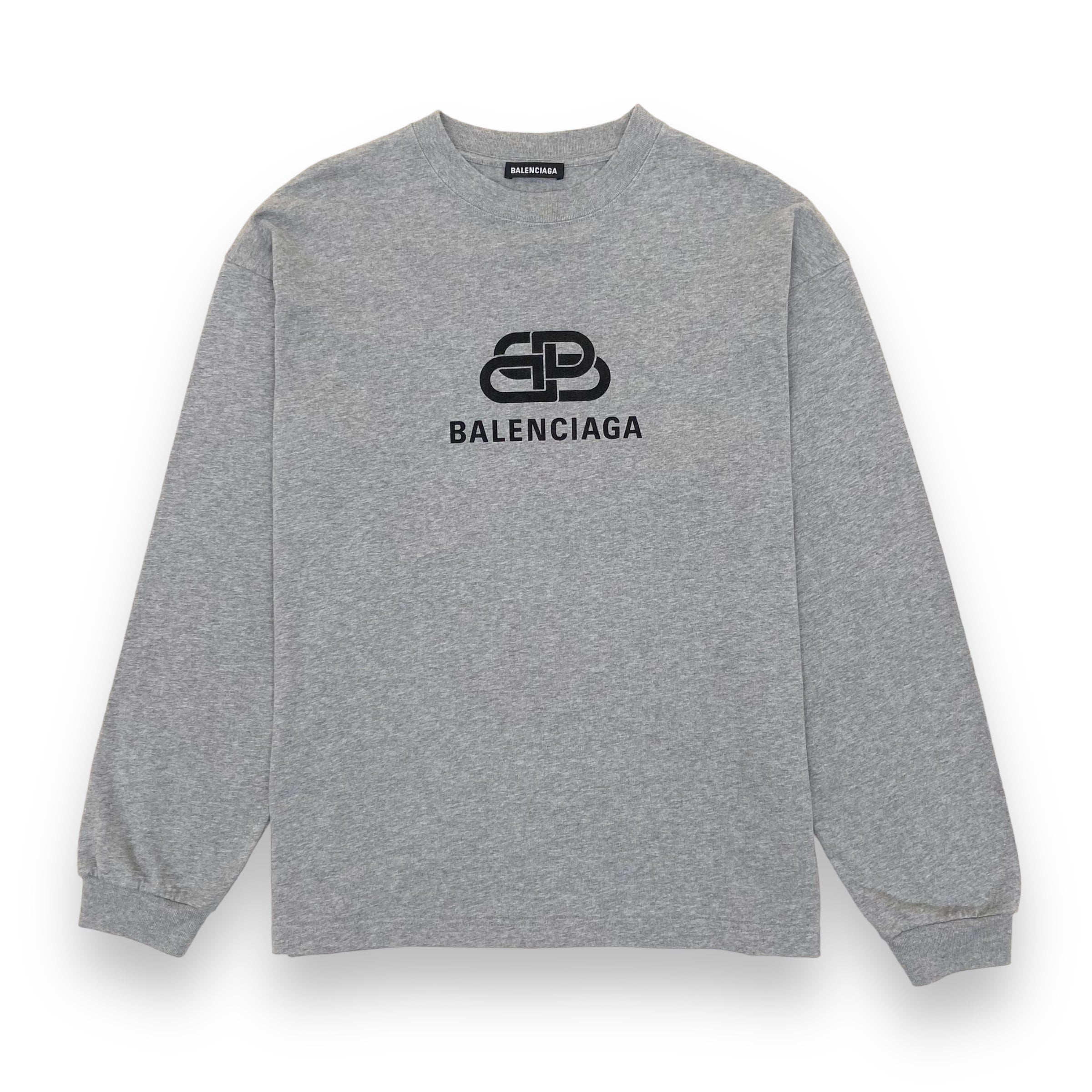 BALENCIAGA LONG-SLEEVE T-SHIRT GREY M