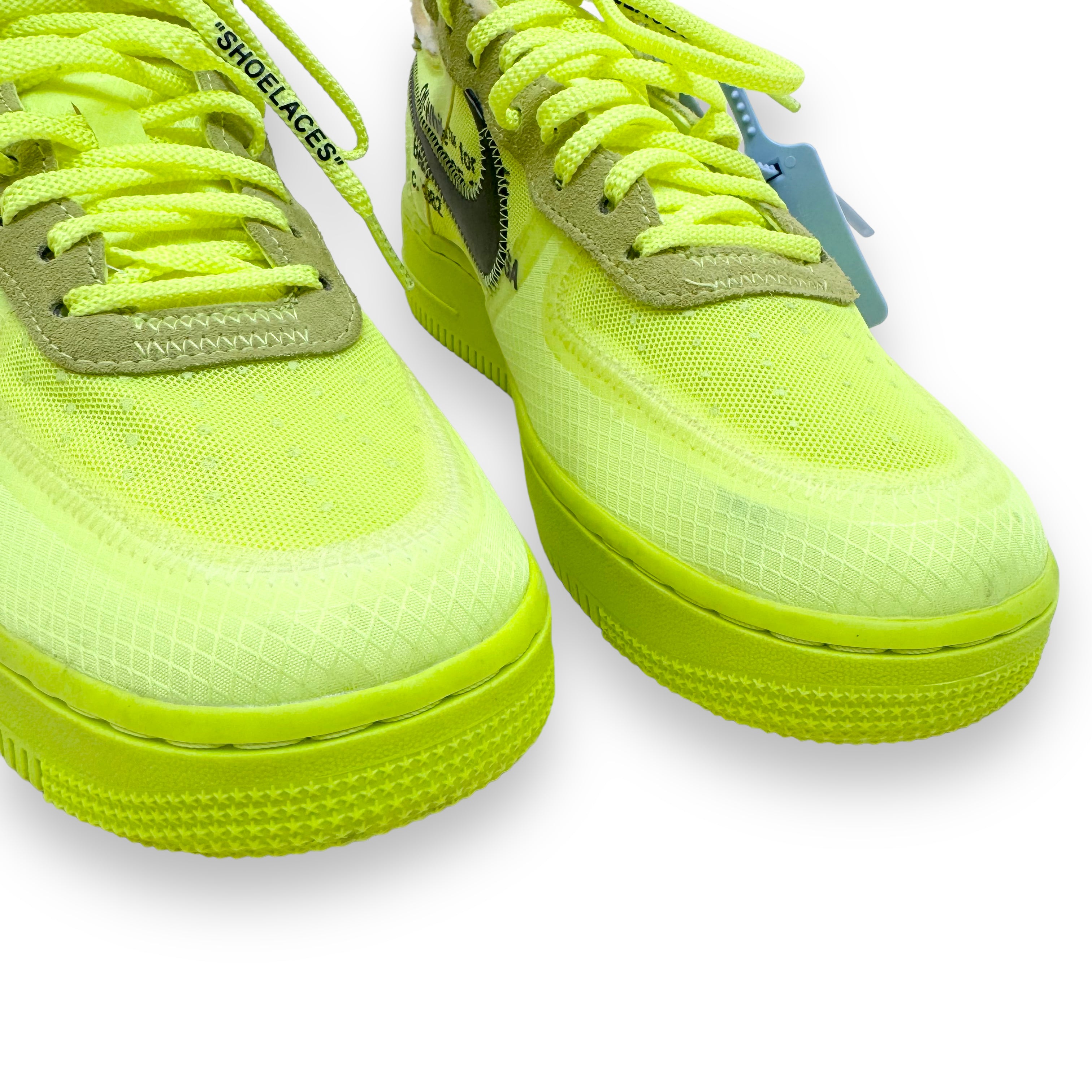 NIKE AIRFORCE 1 LOW X OFF-WHITE SNEAKERS VOLT UK8.5