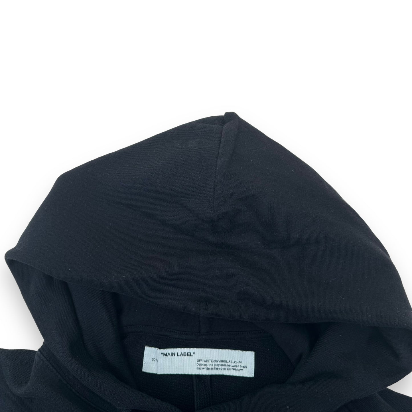 OFF-WHITE OVERSIZED TAPE HOODIE BLACK L