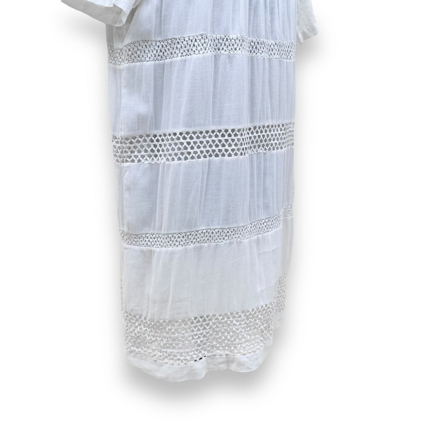 ISABEL MARANT CALEEN VOILE EMBROIDERED DRESS WHITE M