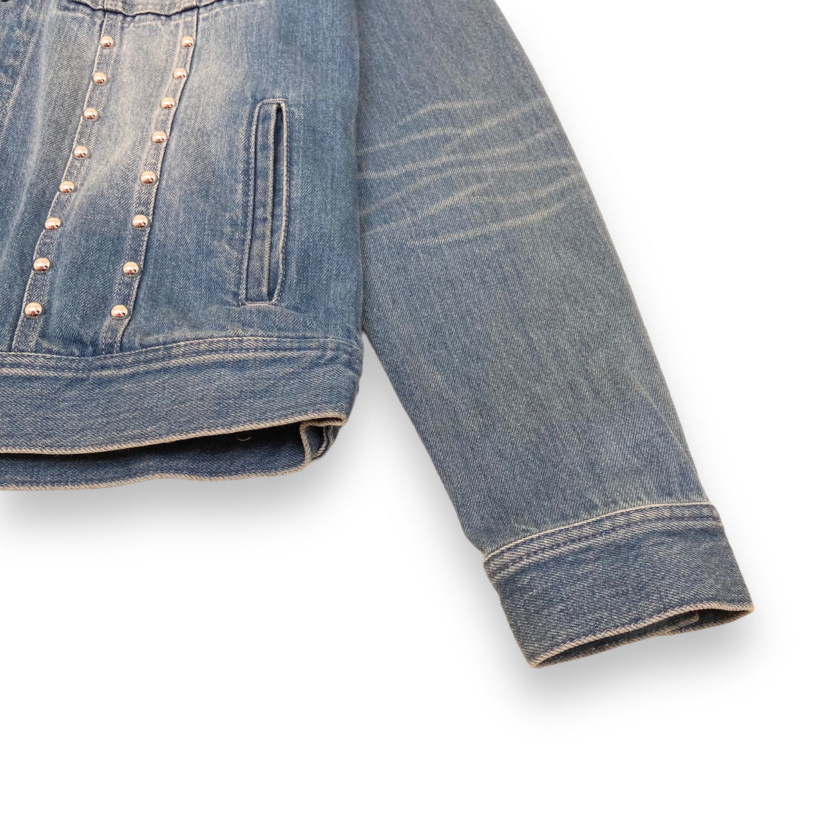 GIVENCHY STUDDED DENIM JACKET BLUE S