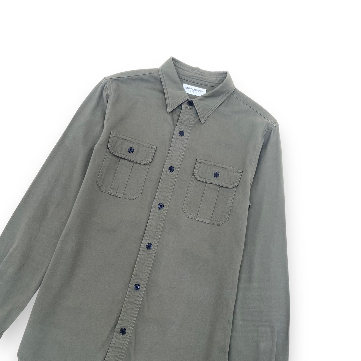 SAINT LAURENT JAPANESE DENIM SHIRT GREEN S