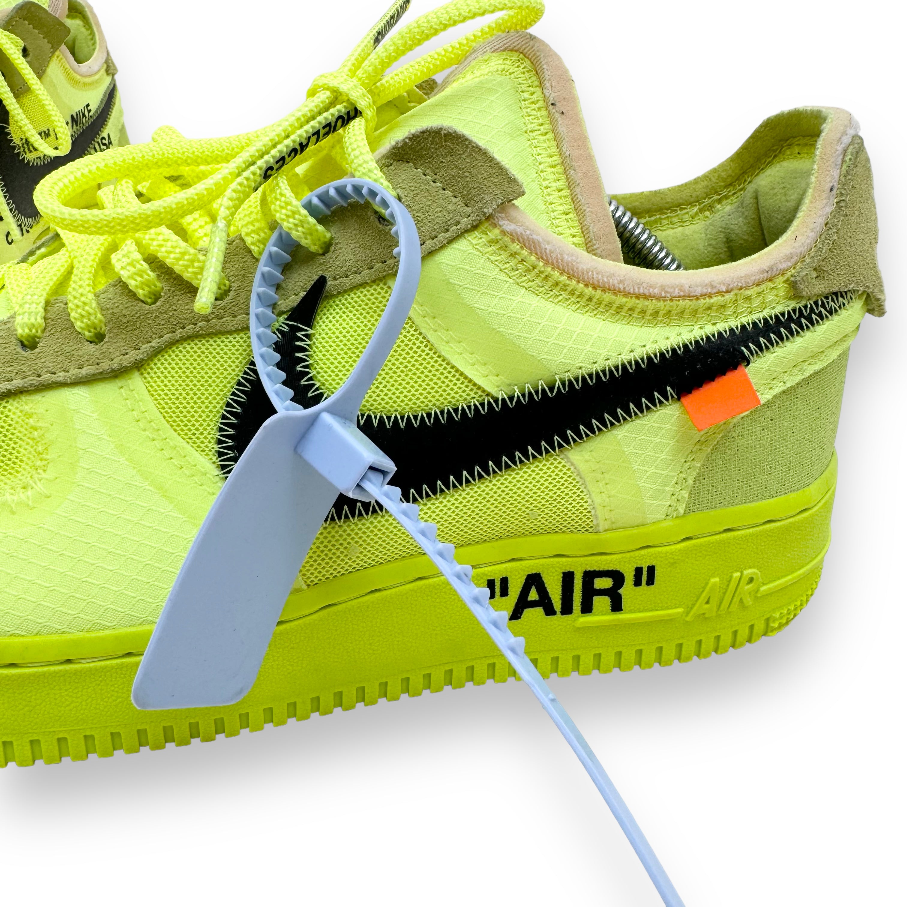 NIKE AIRFORCE 1 LOW X OFF-WHITE SNEAKERS VOLT UK8.5