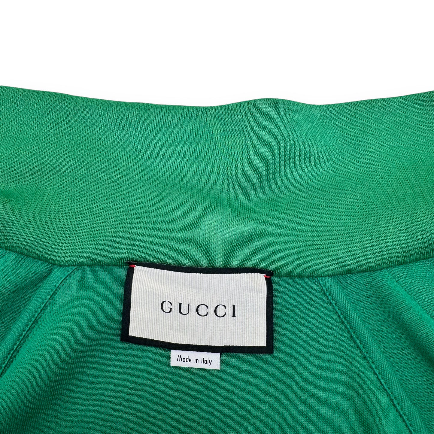 GUCCI GG-JACQUARD SIDE-STRIPE TECHNICAL TRACK JACKET GREEN L