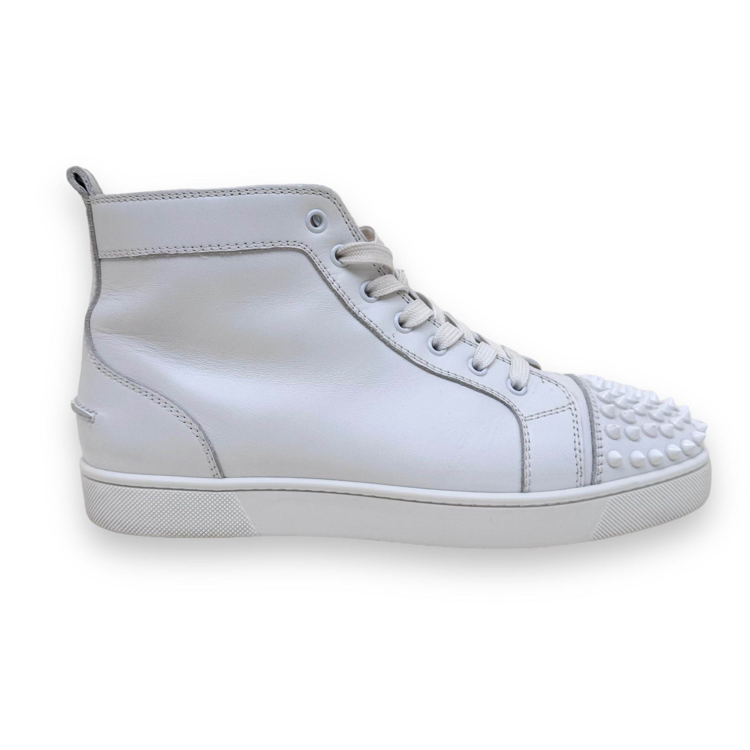 CHRISTIAN LOUBOUTIN HIGH TOP SNEAKERS WHITE UK6.5