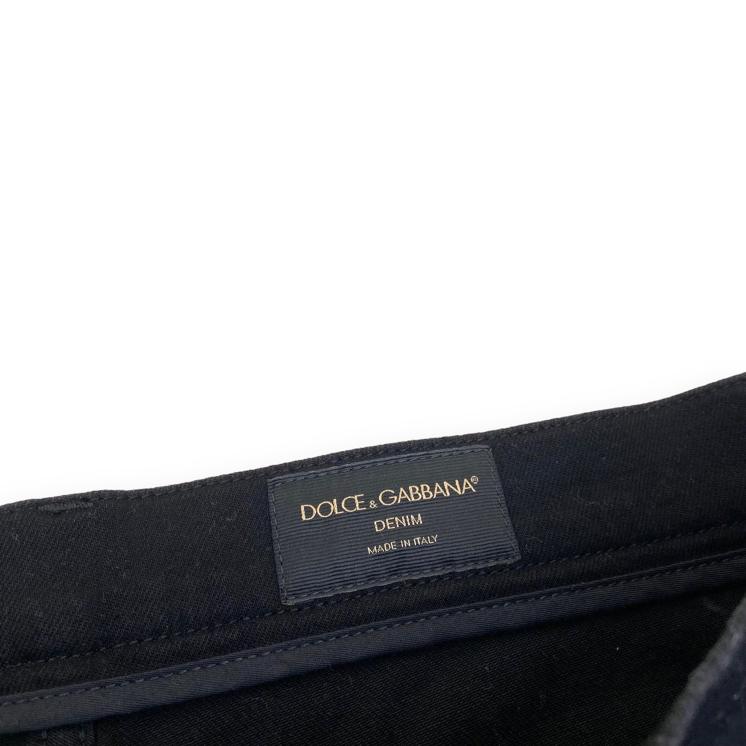 DOLCE & GABBANA DENIM SHORTS BLACK 32W