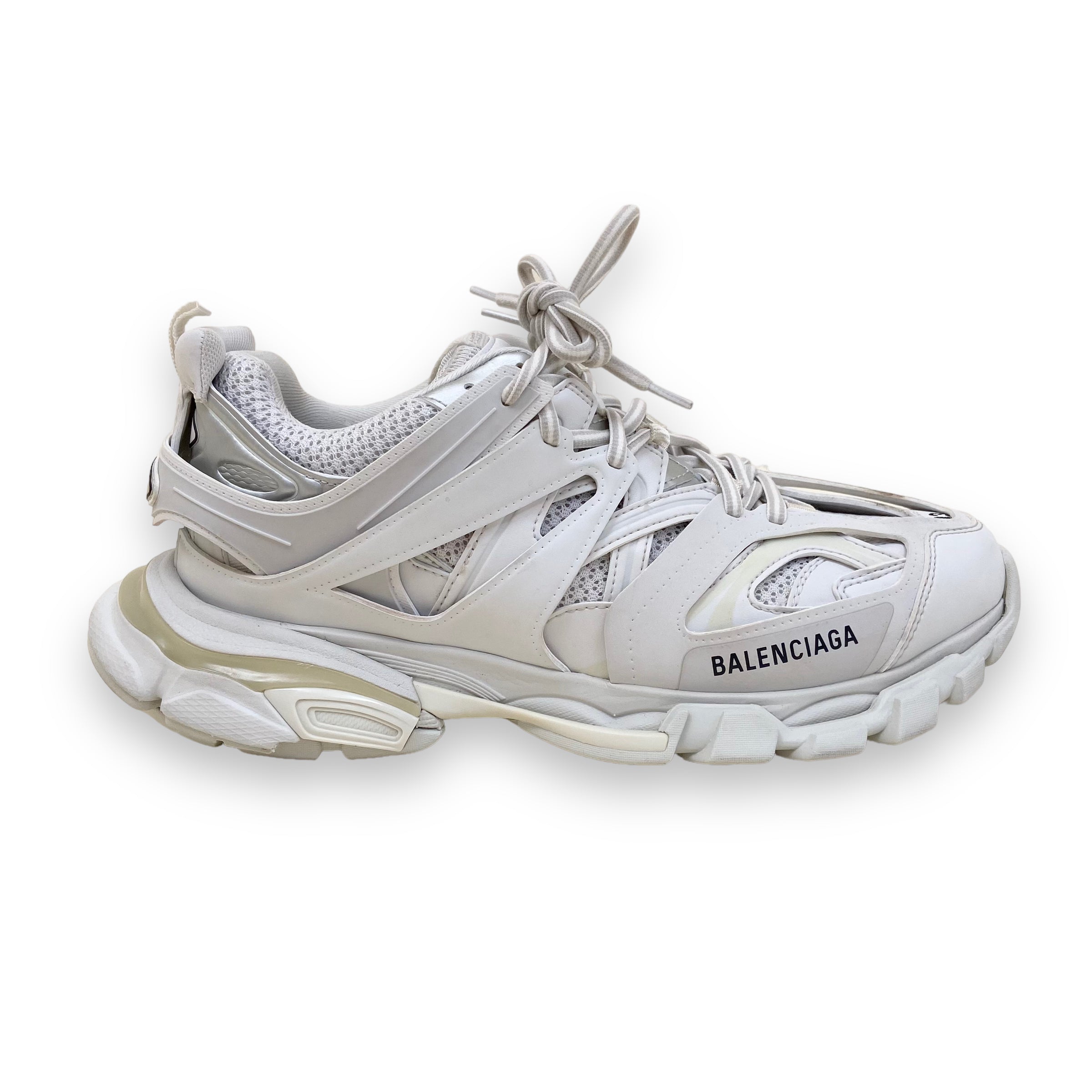 BALENCIAGA TRACK MESH AND NYLON SNEAKERS WHITE UK9