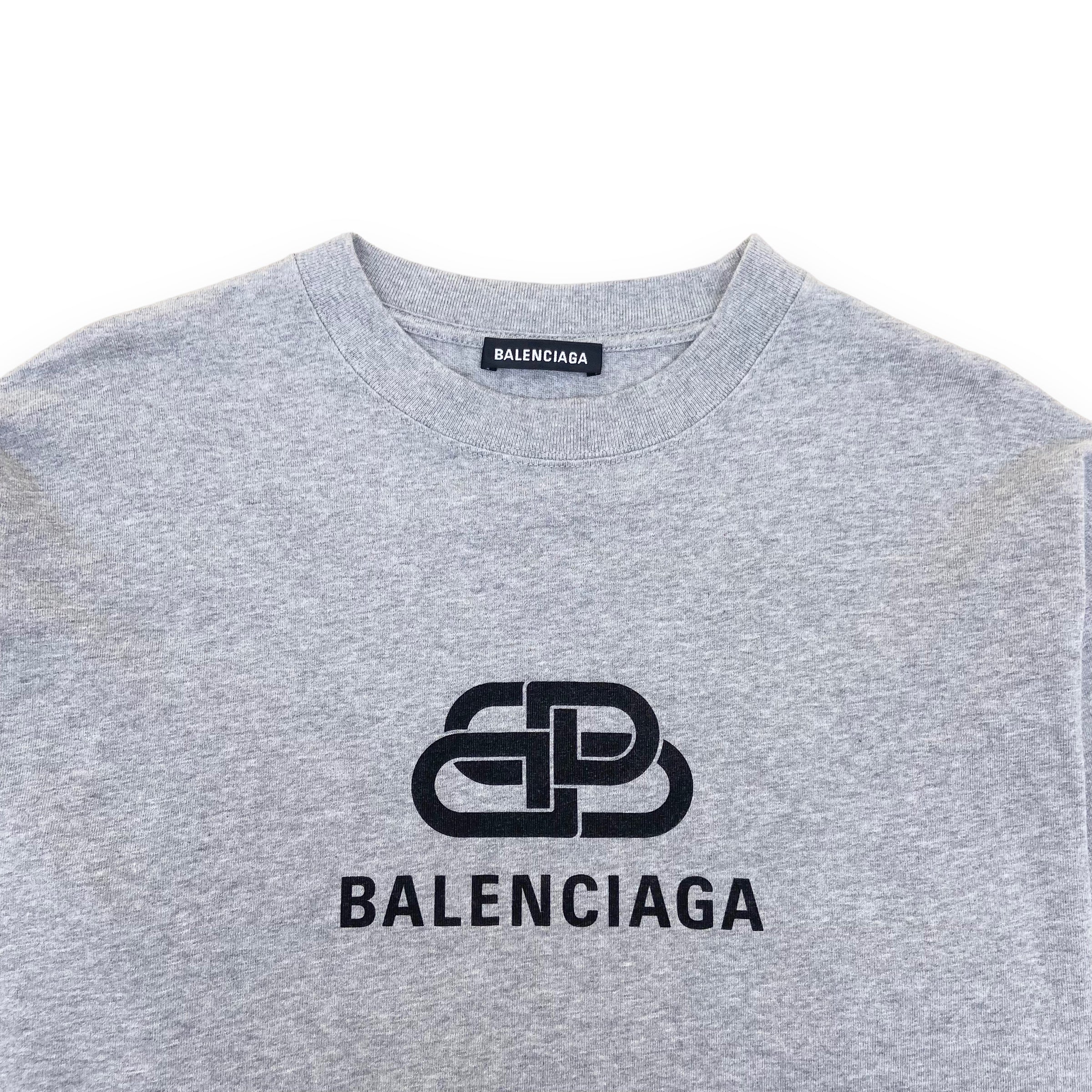 BALENCIAGA LONG-SLEEVE T-SHIRT GREY M