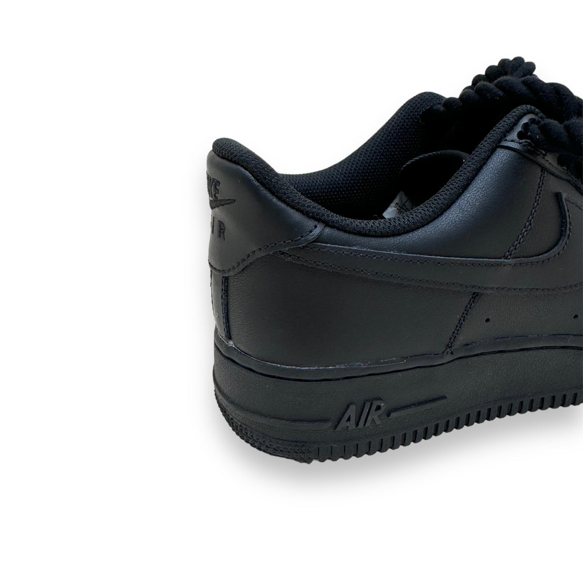 NIKE AF1 CUSTOMISED ROPE LACE SNEAKERS BLACK UK8.5
