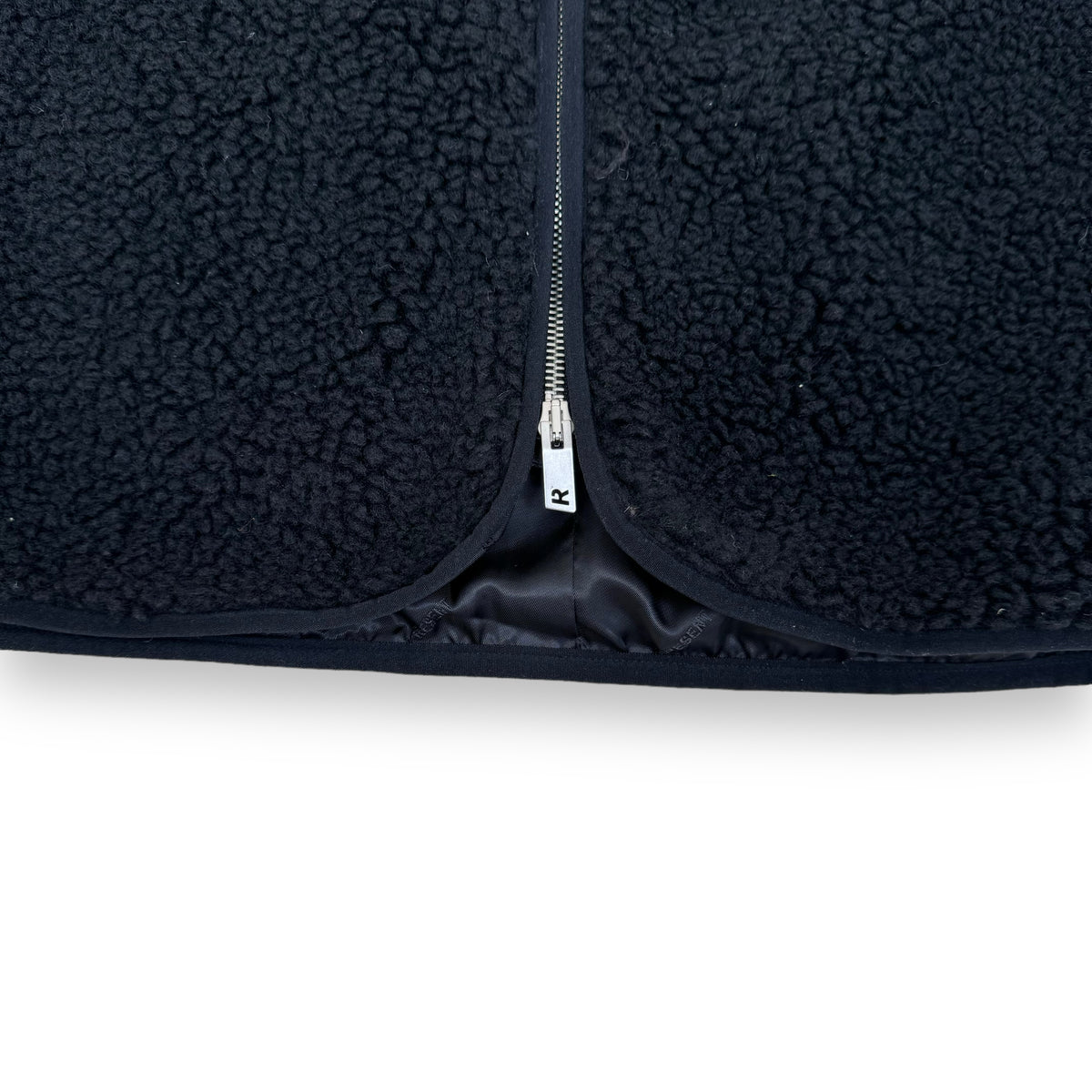 REPRESENT R LOGO-EMBROIDERED RECYCLED POLYESTER-BLEND FLEECE JACKET BLACK L
