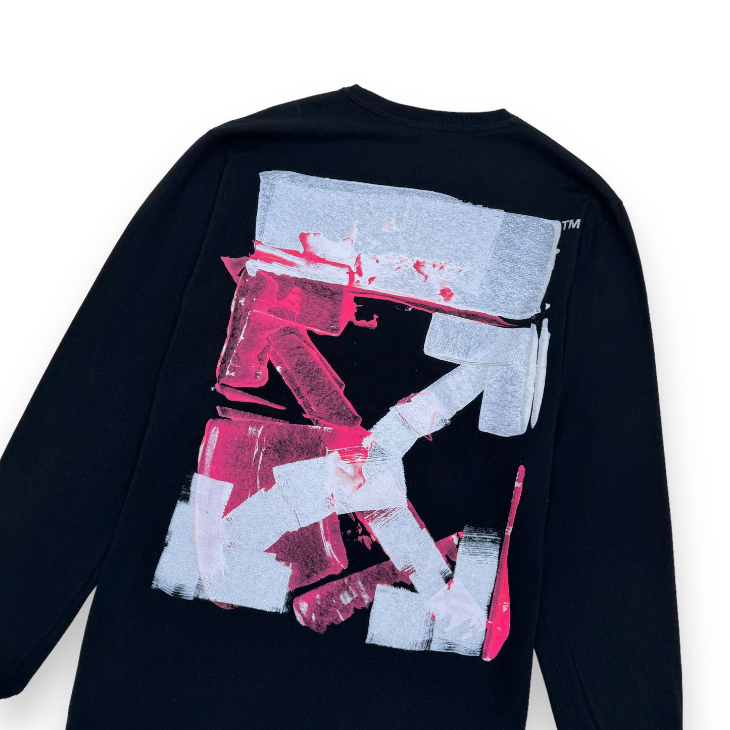 OFF-WHITE ACRYLIC ARROW LONG-SLEEVE T-SHIRT BLACK / FUCHSIA L