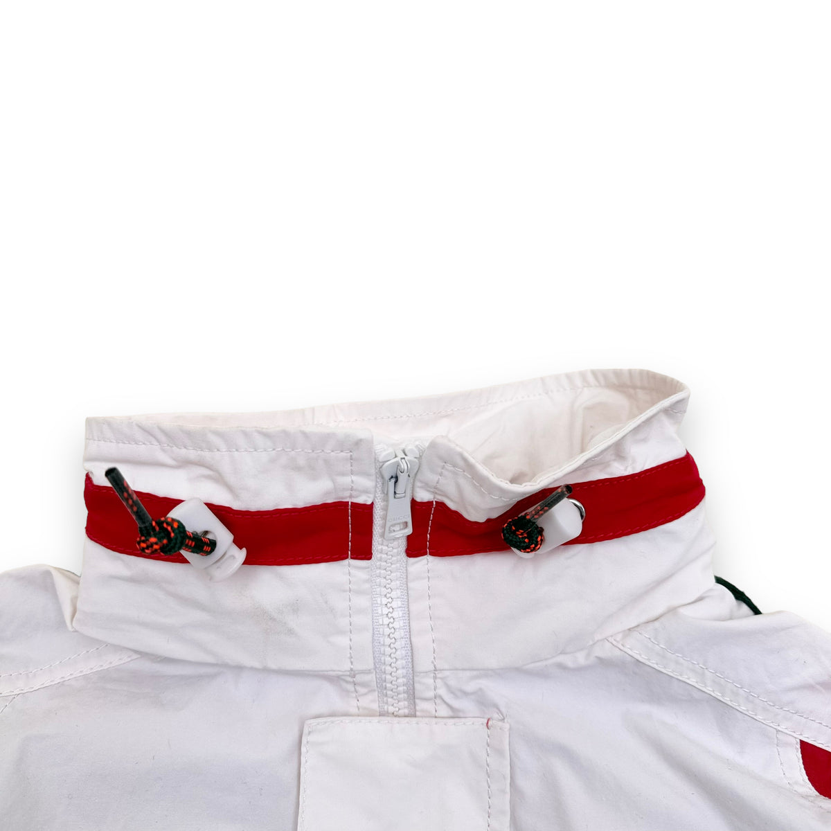 GUCCI COTTON CANVAS WINDBREAKER JACKET WHITE S
